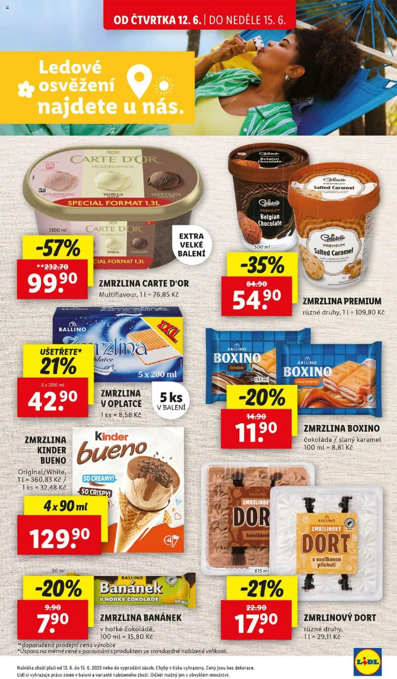 Lidl leták od 12.06.2025 | Strana: 17 | Produkty: Zmrzlina, Gelatelli, Kinder, Stany