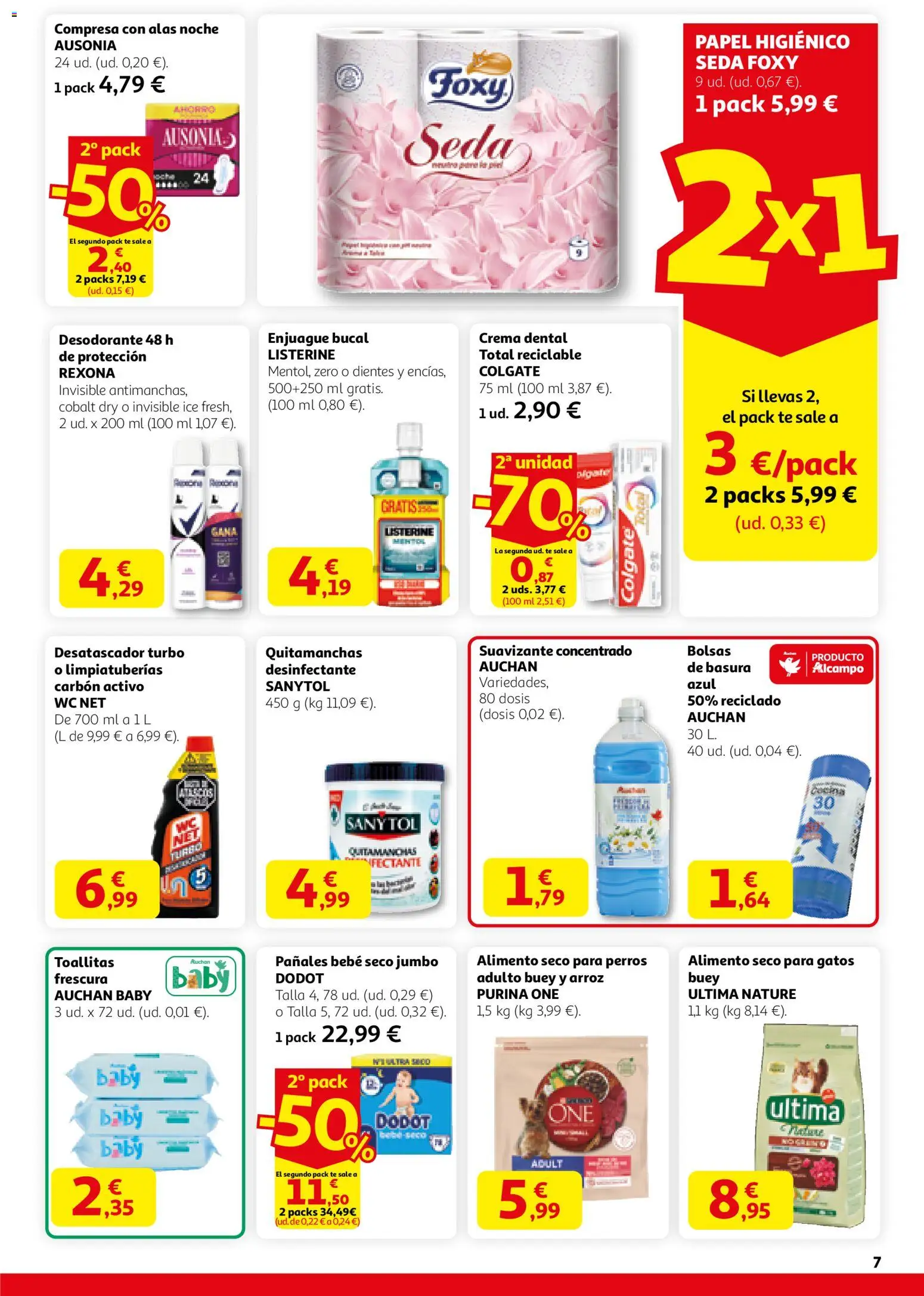 Alcampo - SM Nacional  │ válido desde el 12.02.2026 | Página: 7 | Productos: Desodorante, Enjuague bucal, Quitamanchas, Té