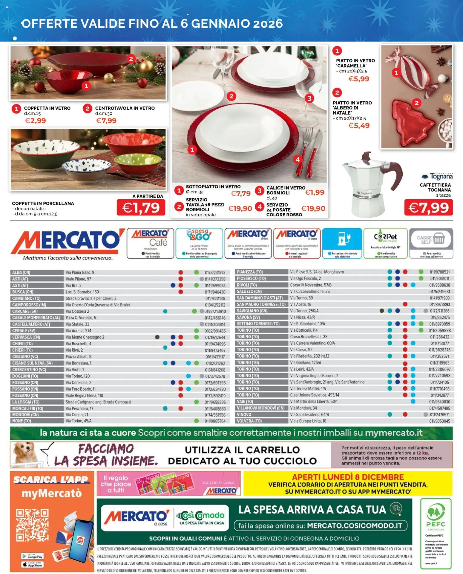 Volantino Mercatò del 04.12.2025 | Pagina: 20 | Prodotti: Calice, Posate, Carrello, Piatto