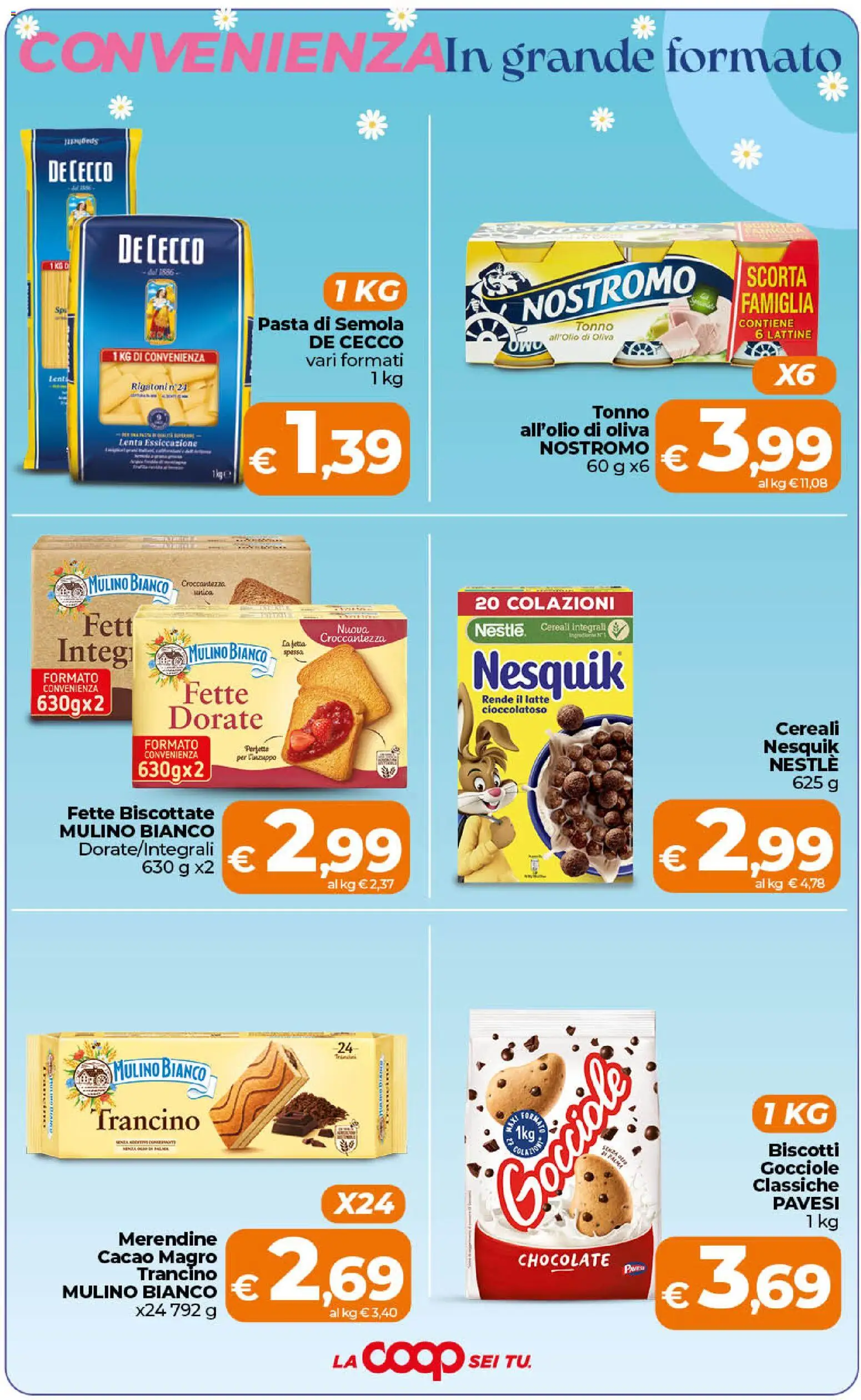 Volantino Ipercoop del 17.04.2026 | Pagina: 4 | Prodotti: Cereali, Biscotti, Pasta, Tonno