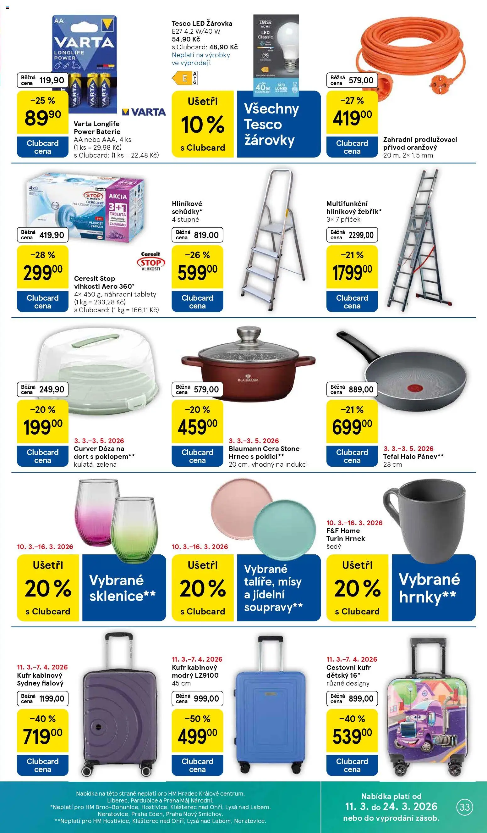 Tesco leták - Hypermarket od 11.03.2026 | Strana: 33 | Produkty: Pánev, Hrnec, Tuřín, Tefal
