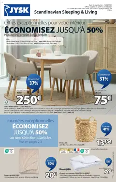 Jysk - Prévisualisation de Jysk - Offres exceptionnelles pour votre intérieur valide à partir de 22.08.2025