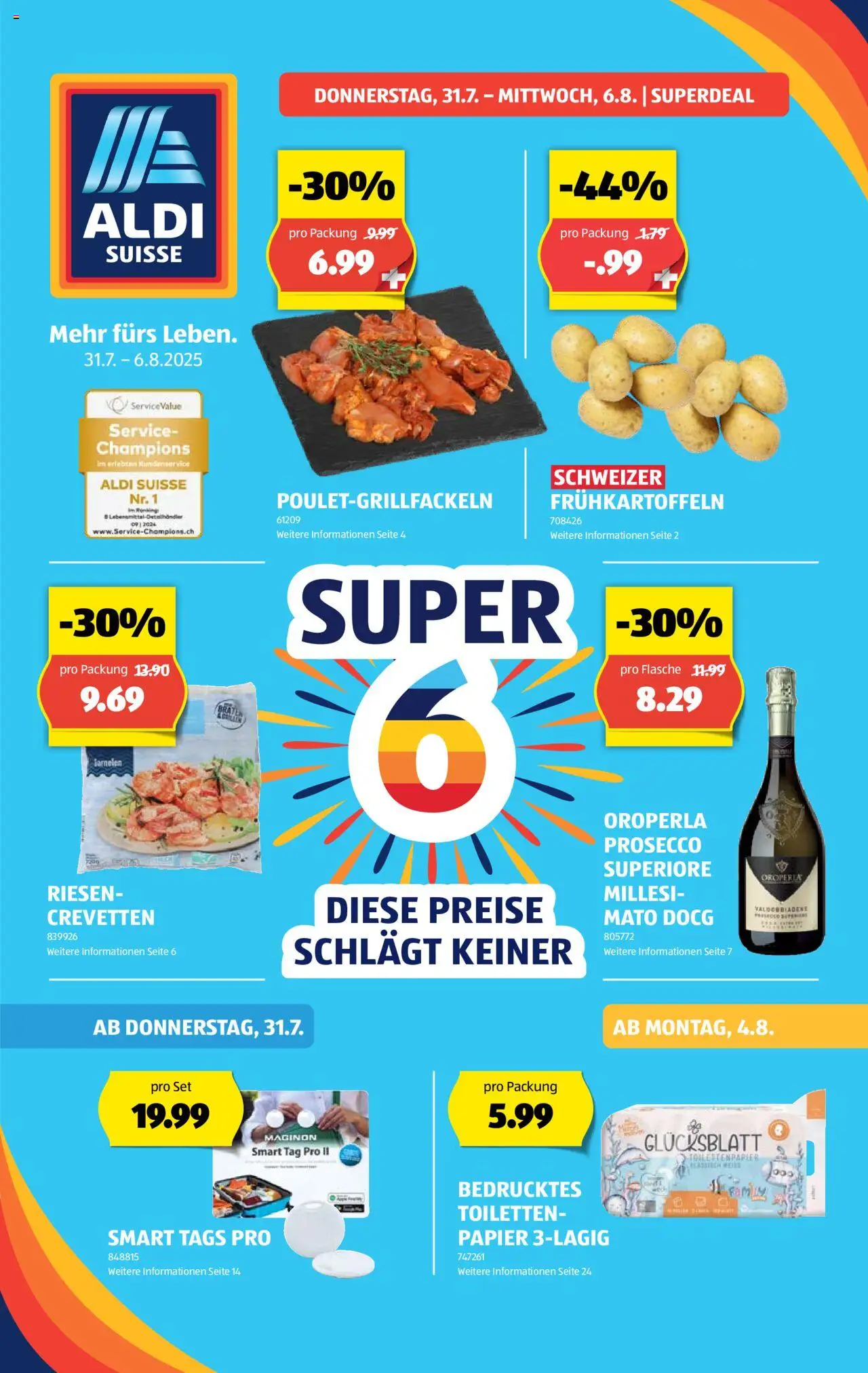 Aldi Aktionen ab 31.07.2025 | Seite: 1 | Produkte: Toilettenpapier
