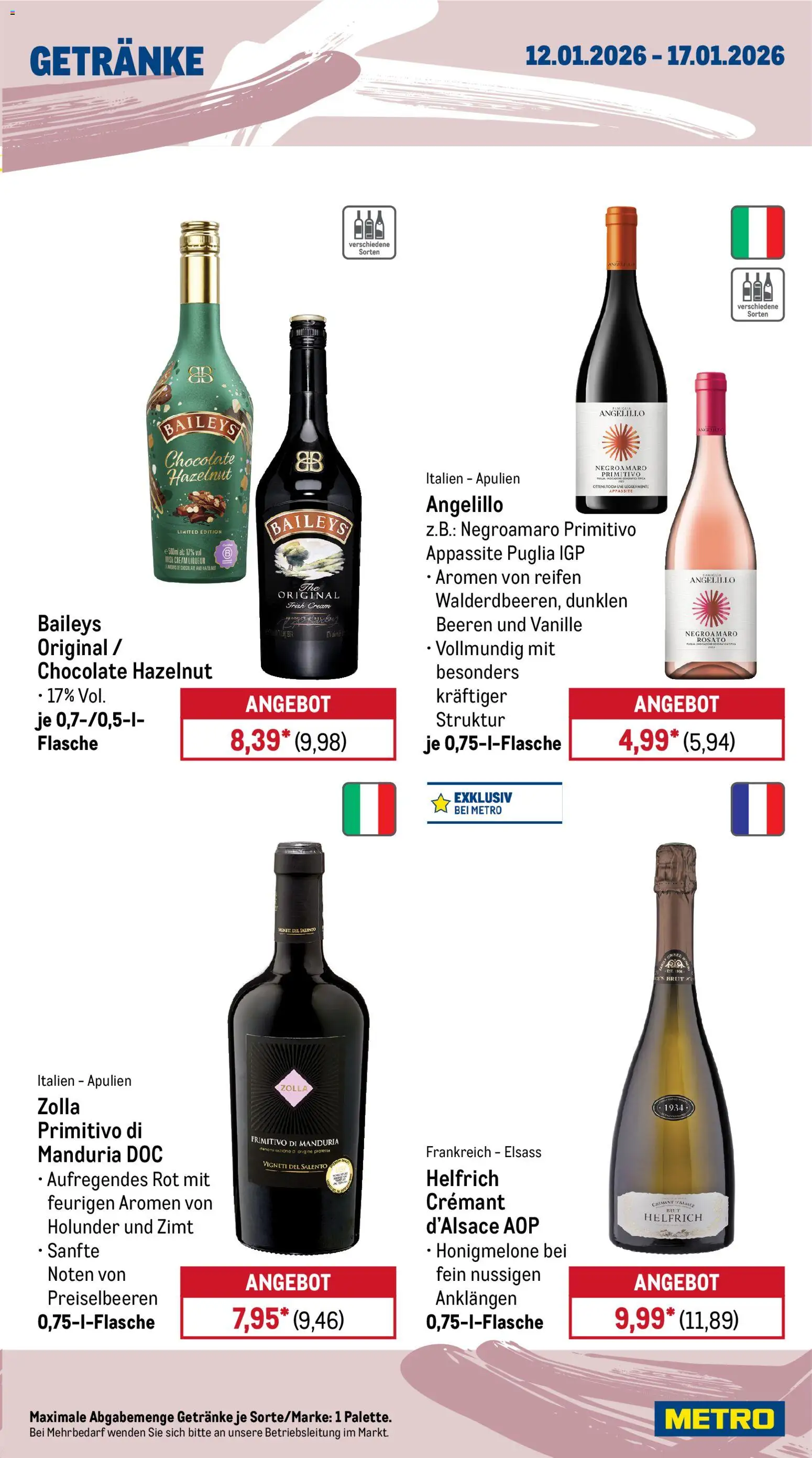 Metro Prospekt 	 – gültig ab 12.01.2026 | Seite: 15 | Produkte: Honigmelone, Baileys