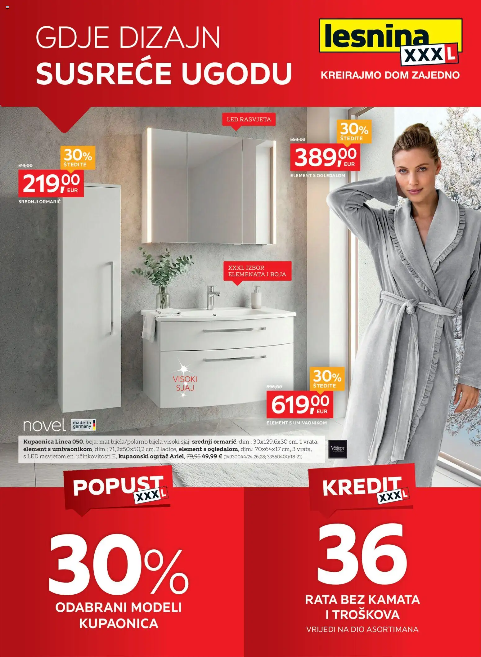 Lesnina katalog | vrijedi od 01.04.2026 | Stranica: 1 | Proizvodi: Kupaonica, Rasvjeta