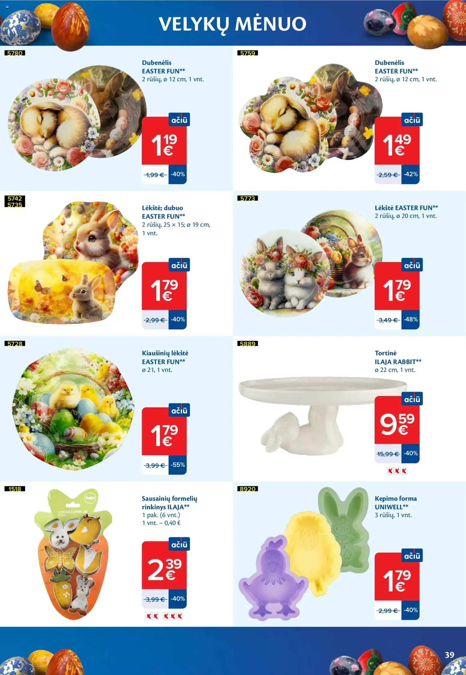 MAXIMA akcijos nuo 03.03.2026 | Puslapis: 39 | Prekių: Lėkštė, Dubuo