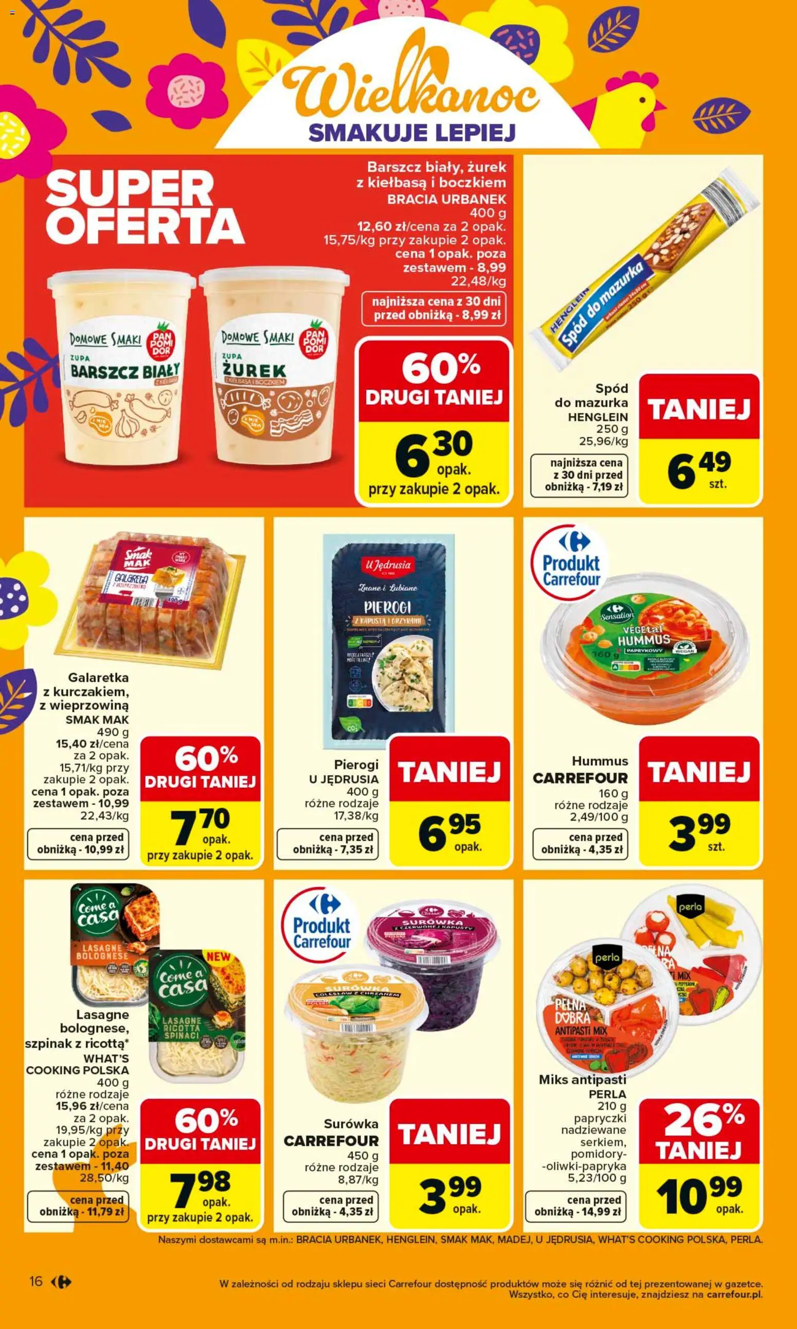 Carrefour gazetka od 23.03.2026 | Strona: 22 | Produkty: Galaretka, Pierogi, Lasagne, Lasagne bolognese