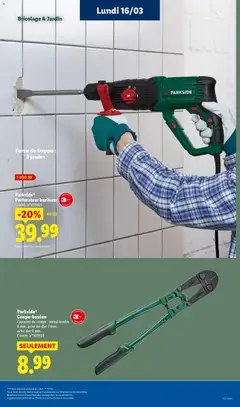 LIDL - Prévisualisation de Parkside® Perforateur burineur, L'unité. n°420425 valide à partir de 12.03.2026 | Page: 49
