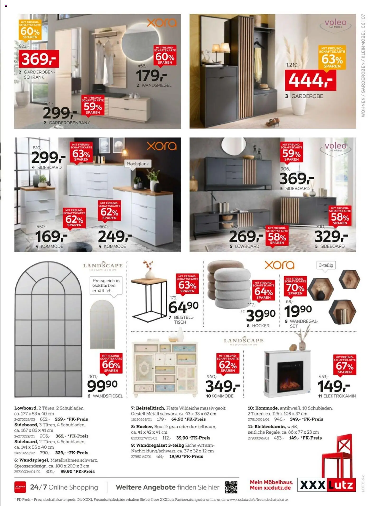 XXXL Lutz - Jubiläum – gültig ab 04.01.2026 | Seite: 7 | Produkte: Wandregal, Kommode, Schrank, Wandspiegel