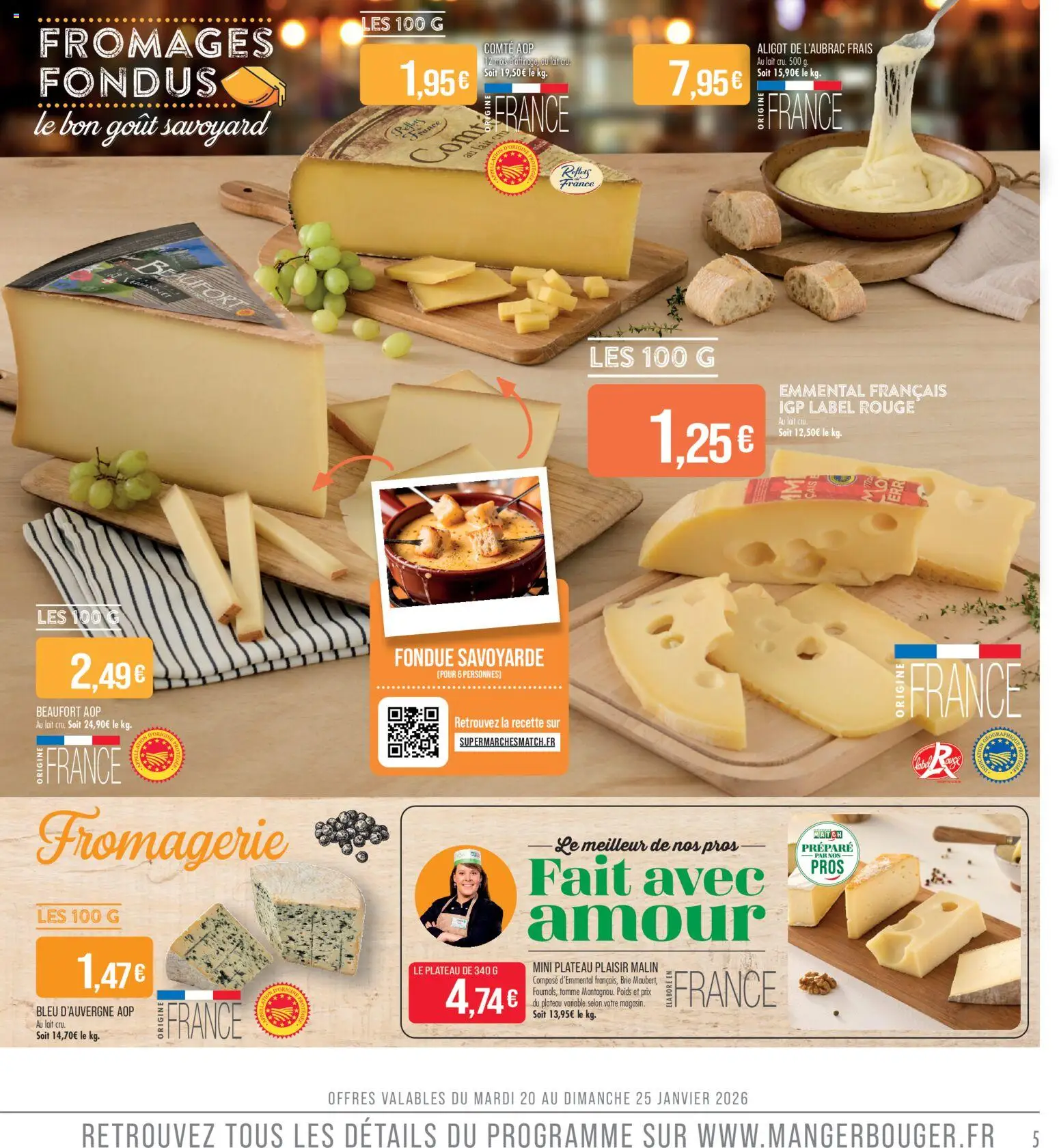 {H1} | Page: 5 | Produits: Poids, Aligot, Emmental, Lait