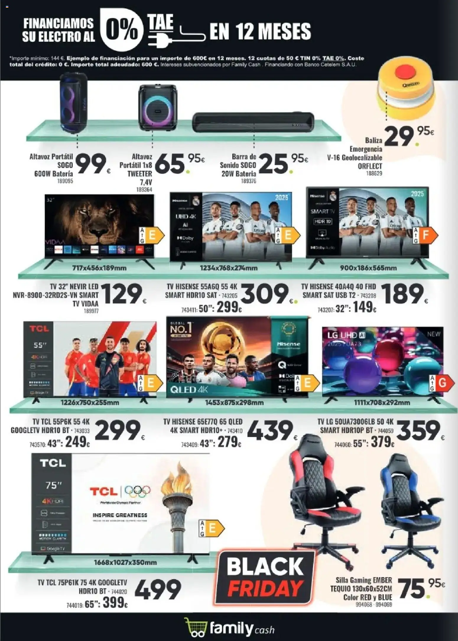 Family Cash Black Friday │ válido desde el 10.11.2025 | Página: 17 | Productos: Altavoz, USB, Silla, Batería