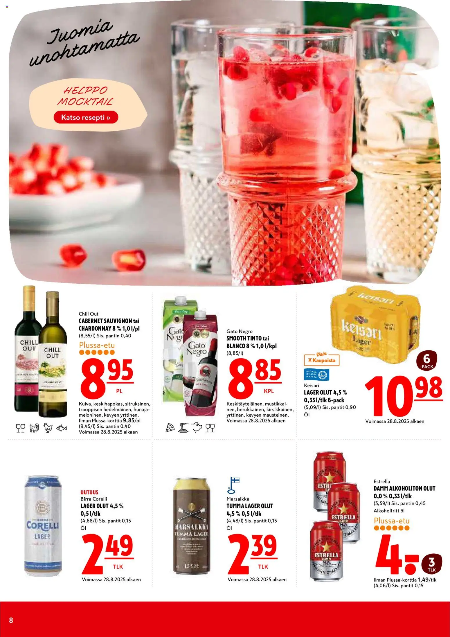 K-Citymarket tarjoukset – voimassa 23.10.2025 alkaen | Sivu: 8 | Tuotteet: Alkoholiton olut, Olut, Hunaja