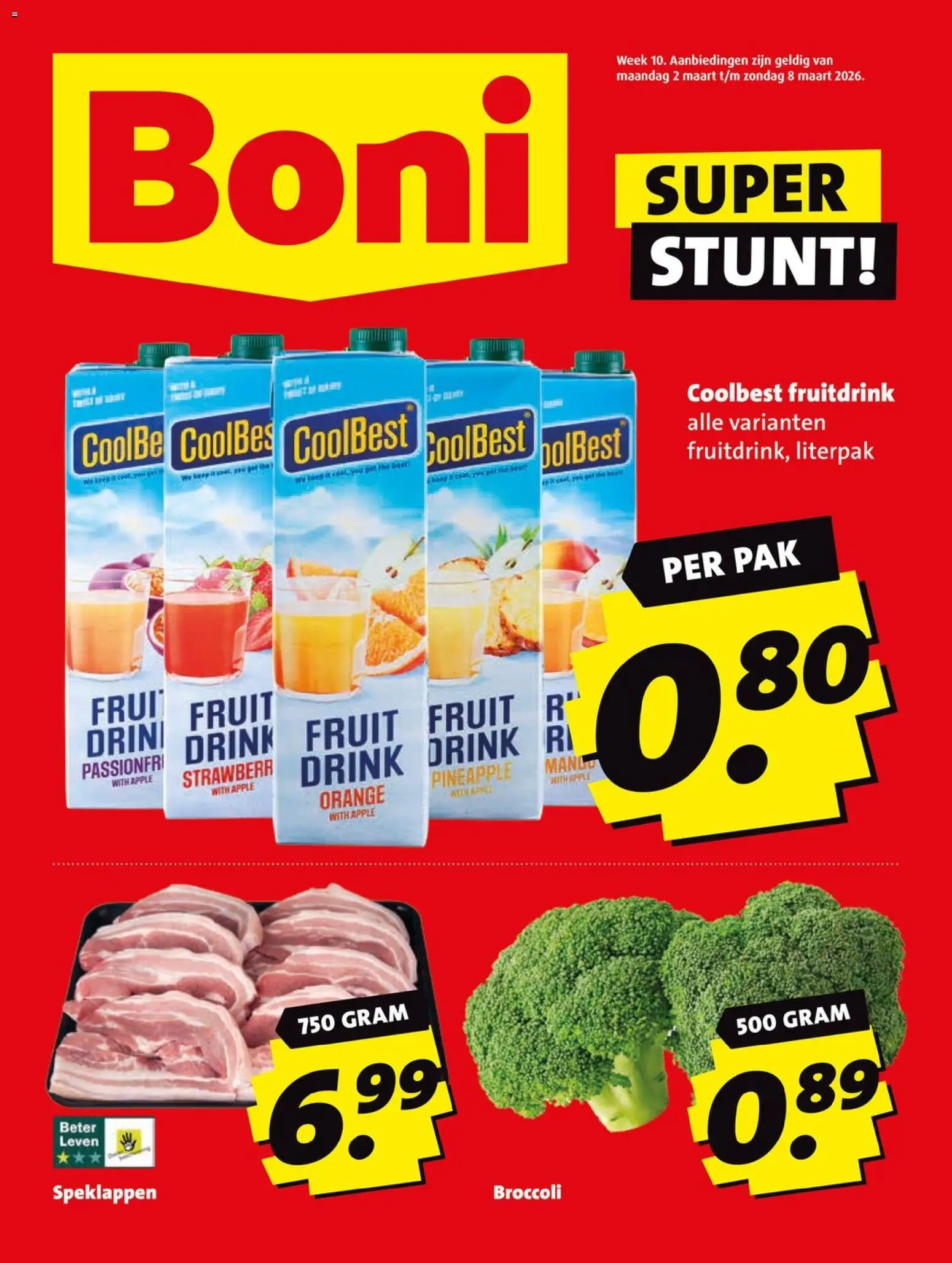 {H1} | Pagina: 1 | Producten: Broccoli, Fruit, Mango