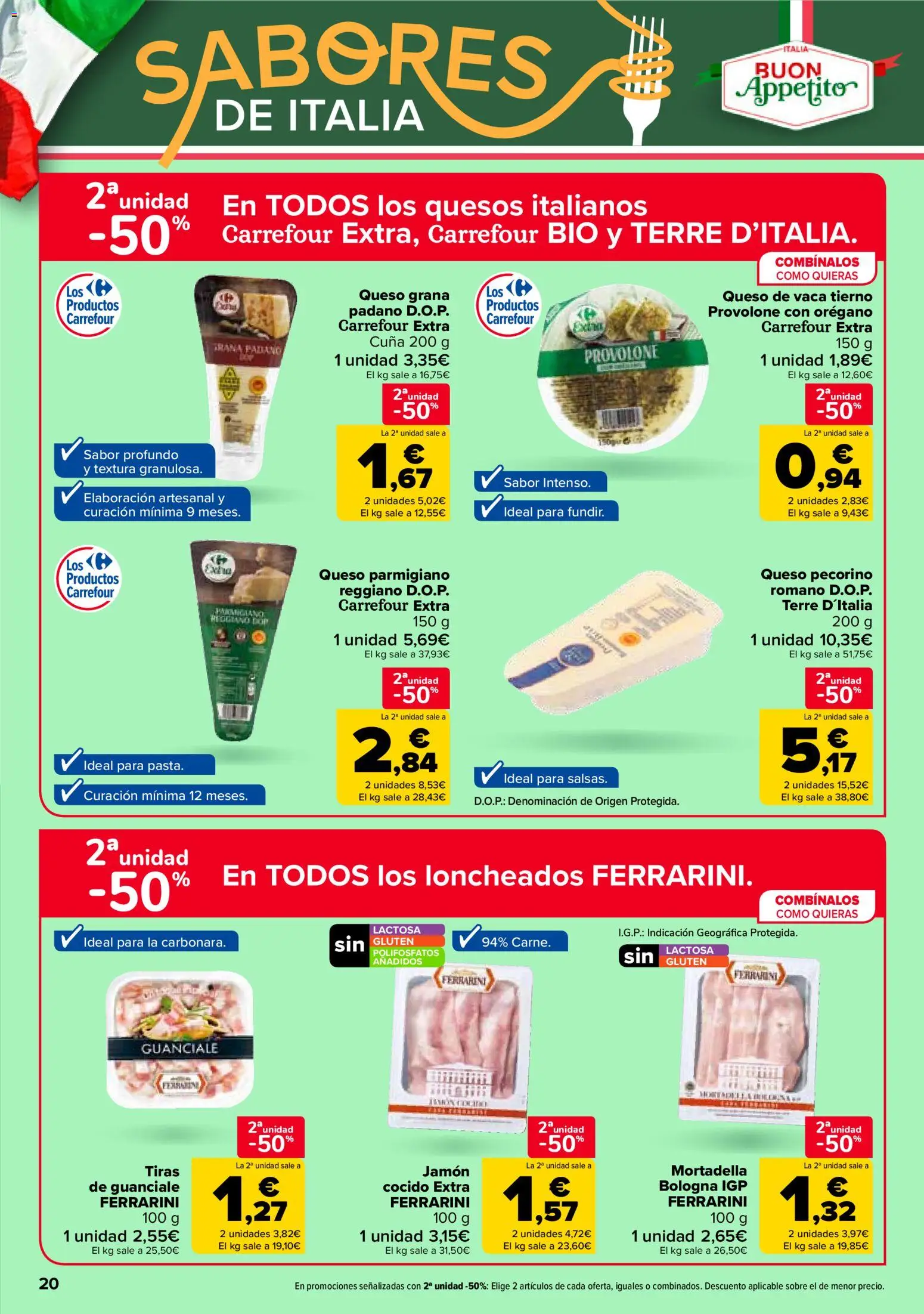 Carrefour folleto │ válido desde el 15.01.2026 | Página: 20 | Productos: Queso de vaca, Queso, Jamón, Jamón cocido