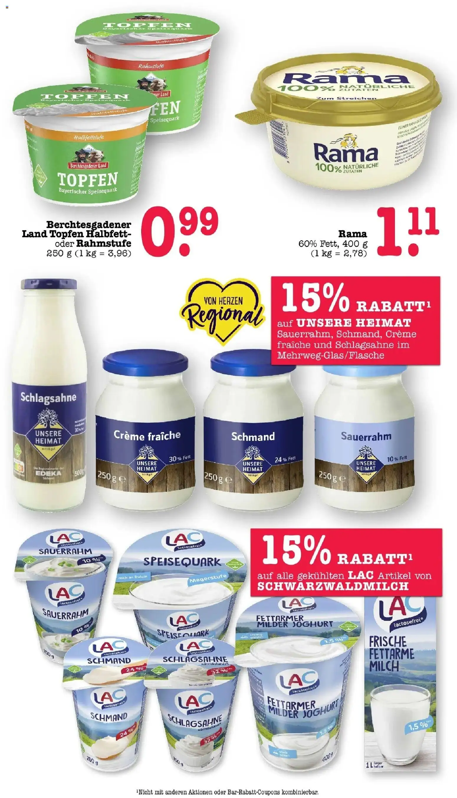 E center Prospekt Mainz-Weisenau	 – gültig ab 12.04.2026 | Seite: 33 | Produkte: Rama, Joghurt, Creme, Speisequark