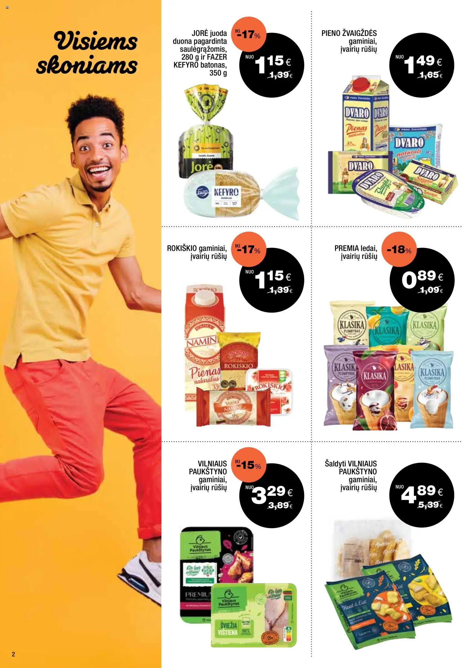 Express market akcijos nuo 19.04.2026 | Puslapis: 2 | Prekių: Pienas, Duona, Vištiena