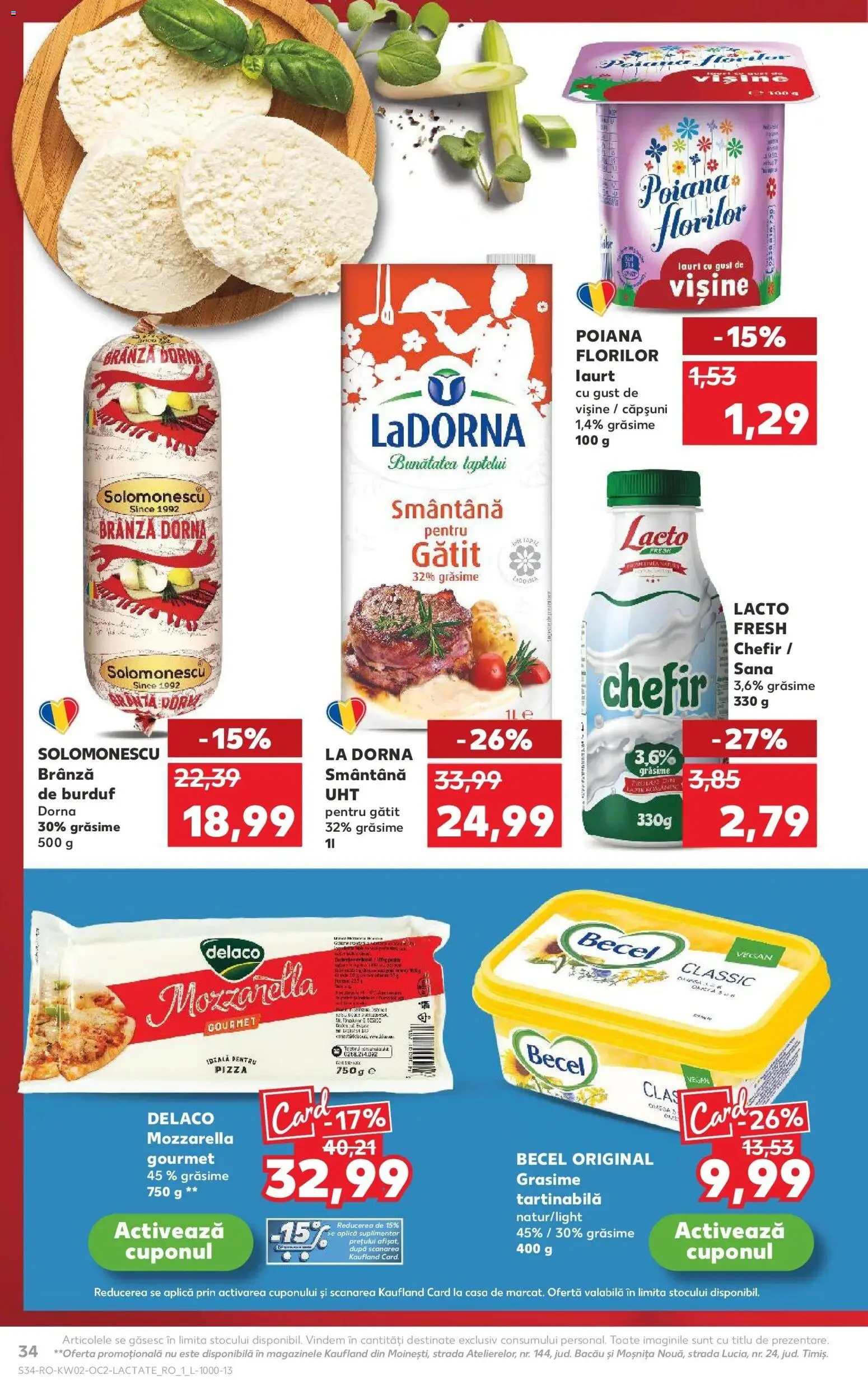 Noul catalog Kaufland – valabil de la 07.01.2026 | Pagină: 34 | Produse: Light Kedi Konservesi, Chaussures de ski, Mozzarella, Kefir
