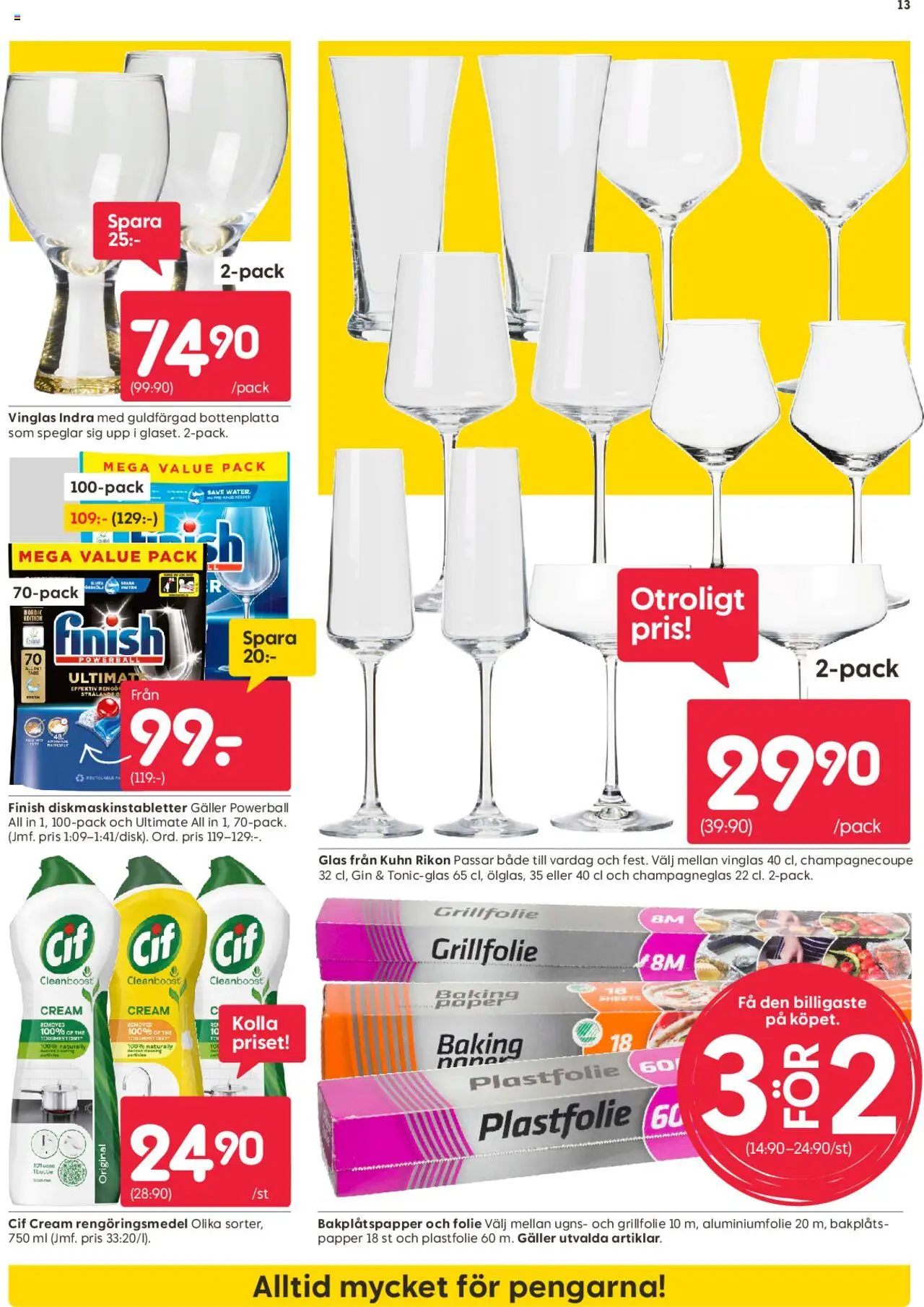 Rusta reklamblad aktuell från 25.08.2025 | Sida: 13 | Produkter: Rengöringsmedel, Grillfolie, Papper, Gin