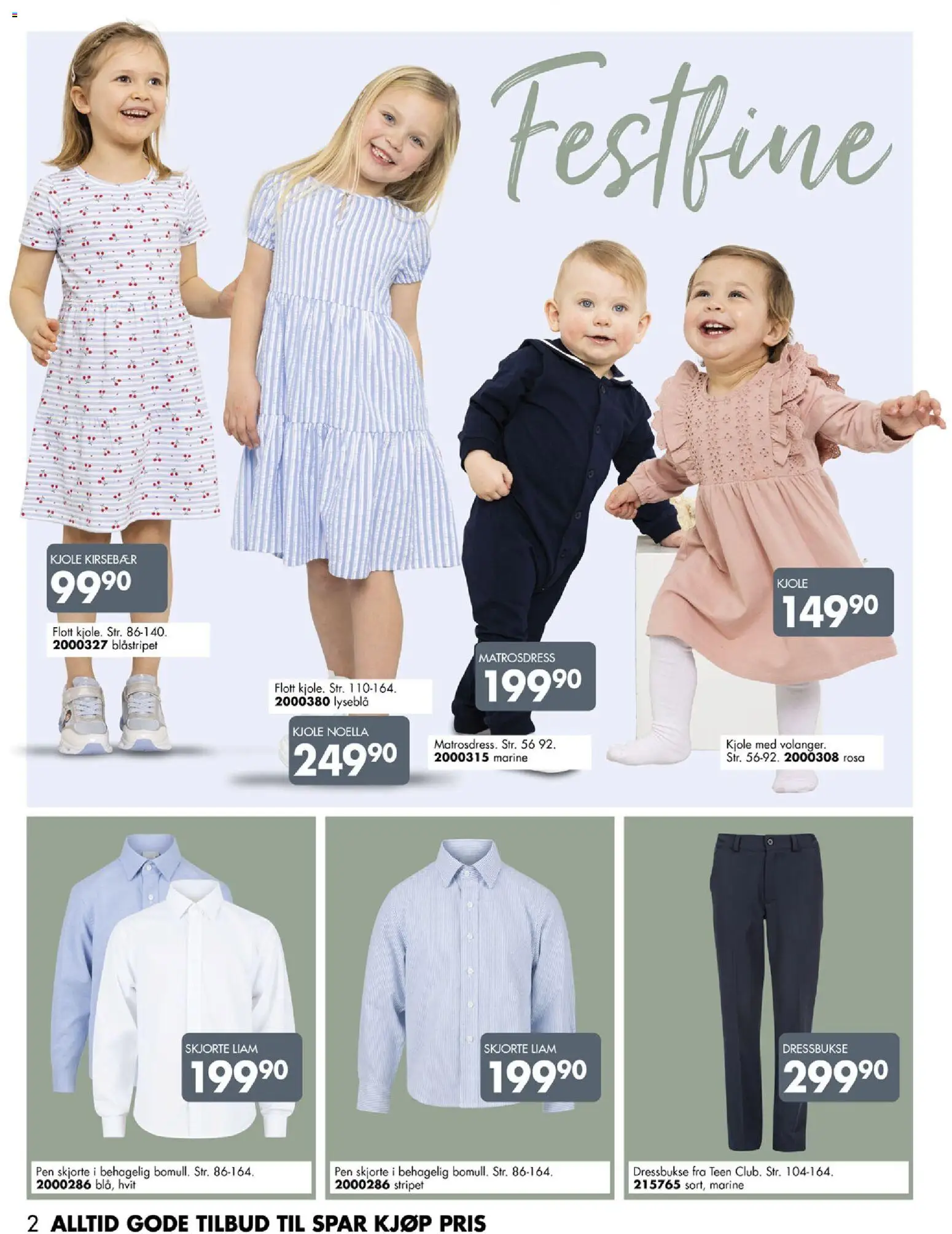 {H1} | Side: 2 | Produkter: Skjorte, Kjole, Dressbukse, Kirsebær