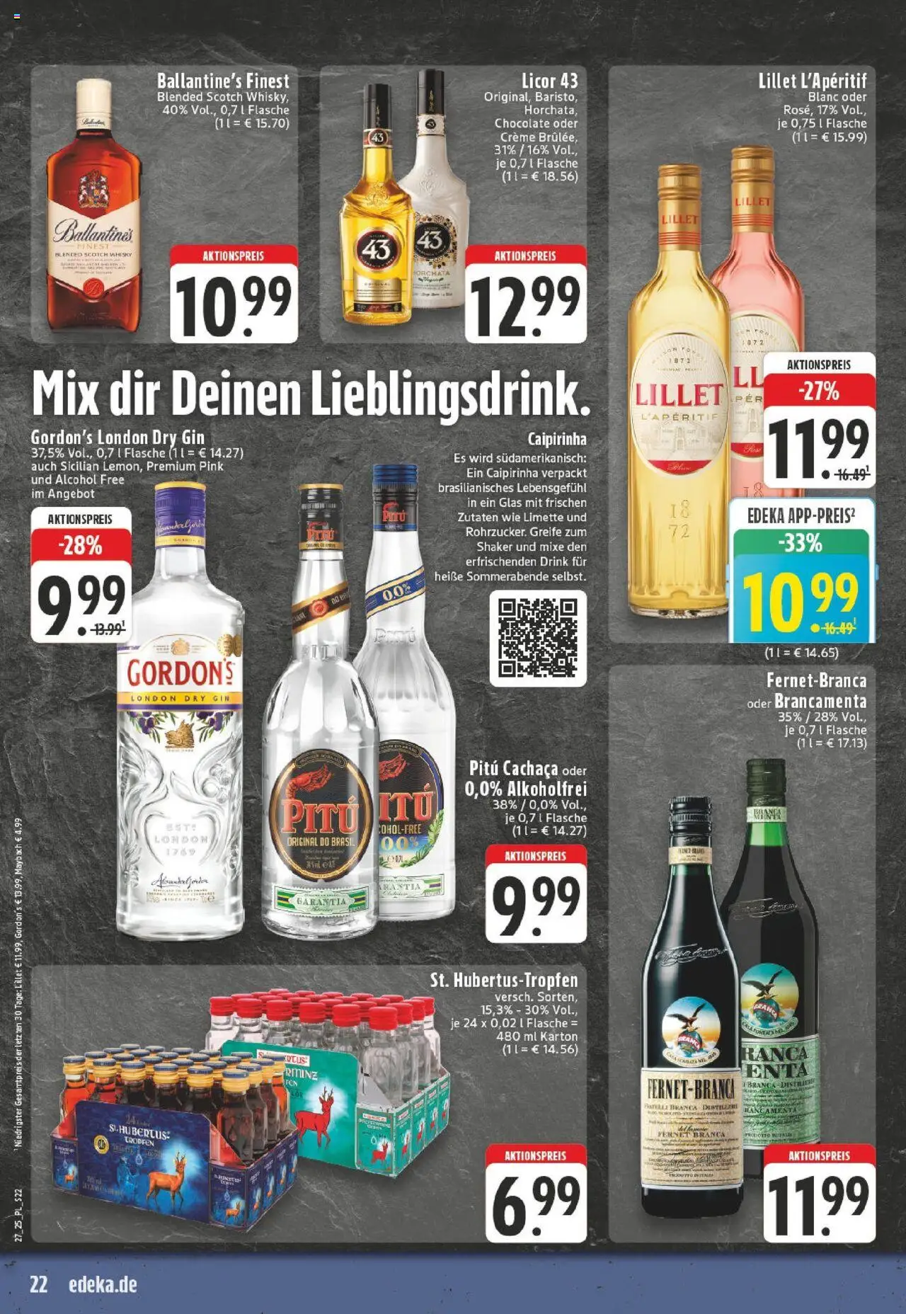 Edeka prospekt Titz	 - gültig ab dem 29.06.2025 | Seite: 22 | Produkte: Whisky, Creme, Limette, Fernet branca