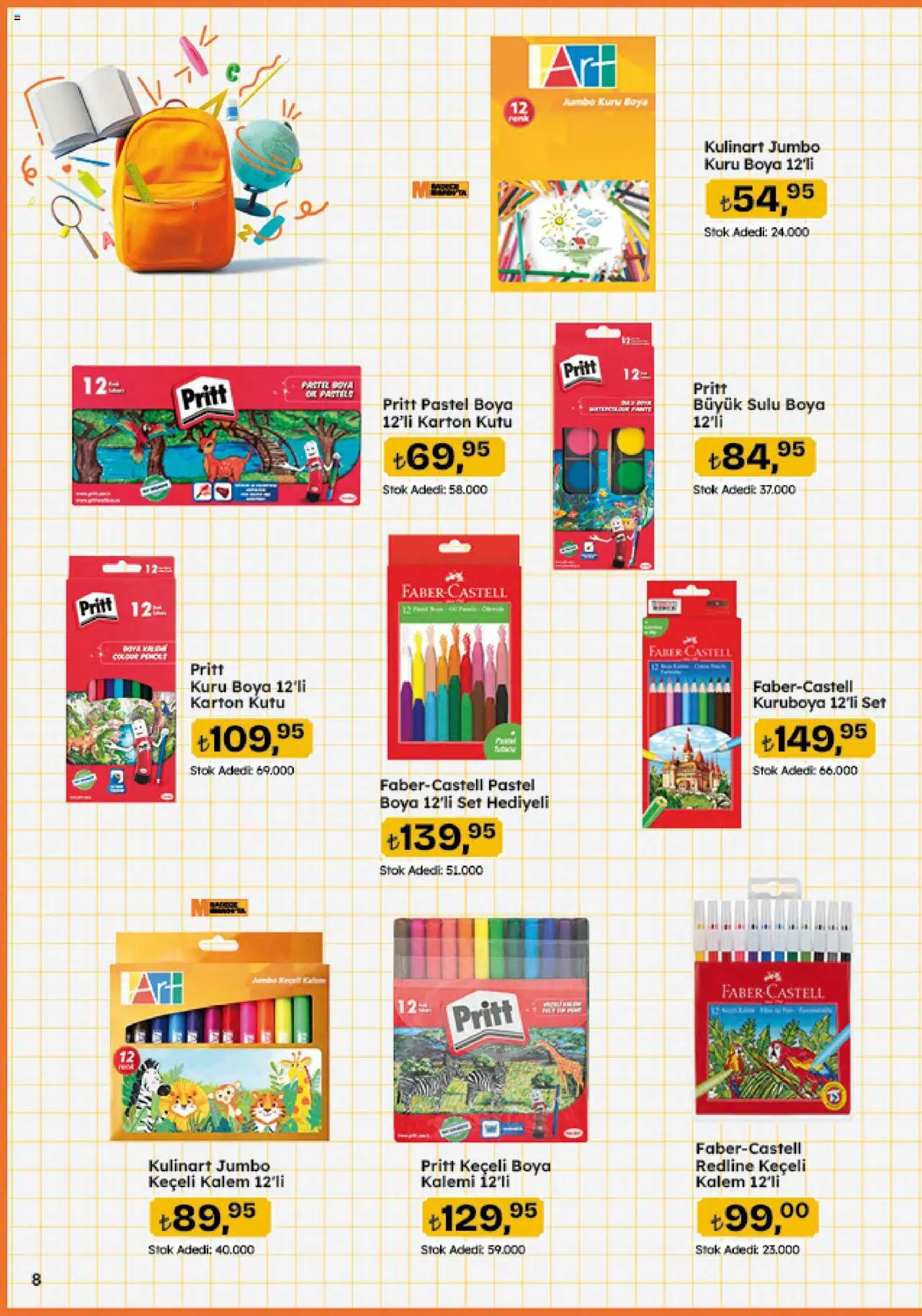 Migros Katalog - 5M Migroskop Dijital - 21.08.2025 tarihinden itibaren geçerlidir | Sayfa: 8 | Ürünler: Kutu, Keçeli kalem, Pastel boya, Sulu boya