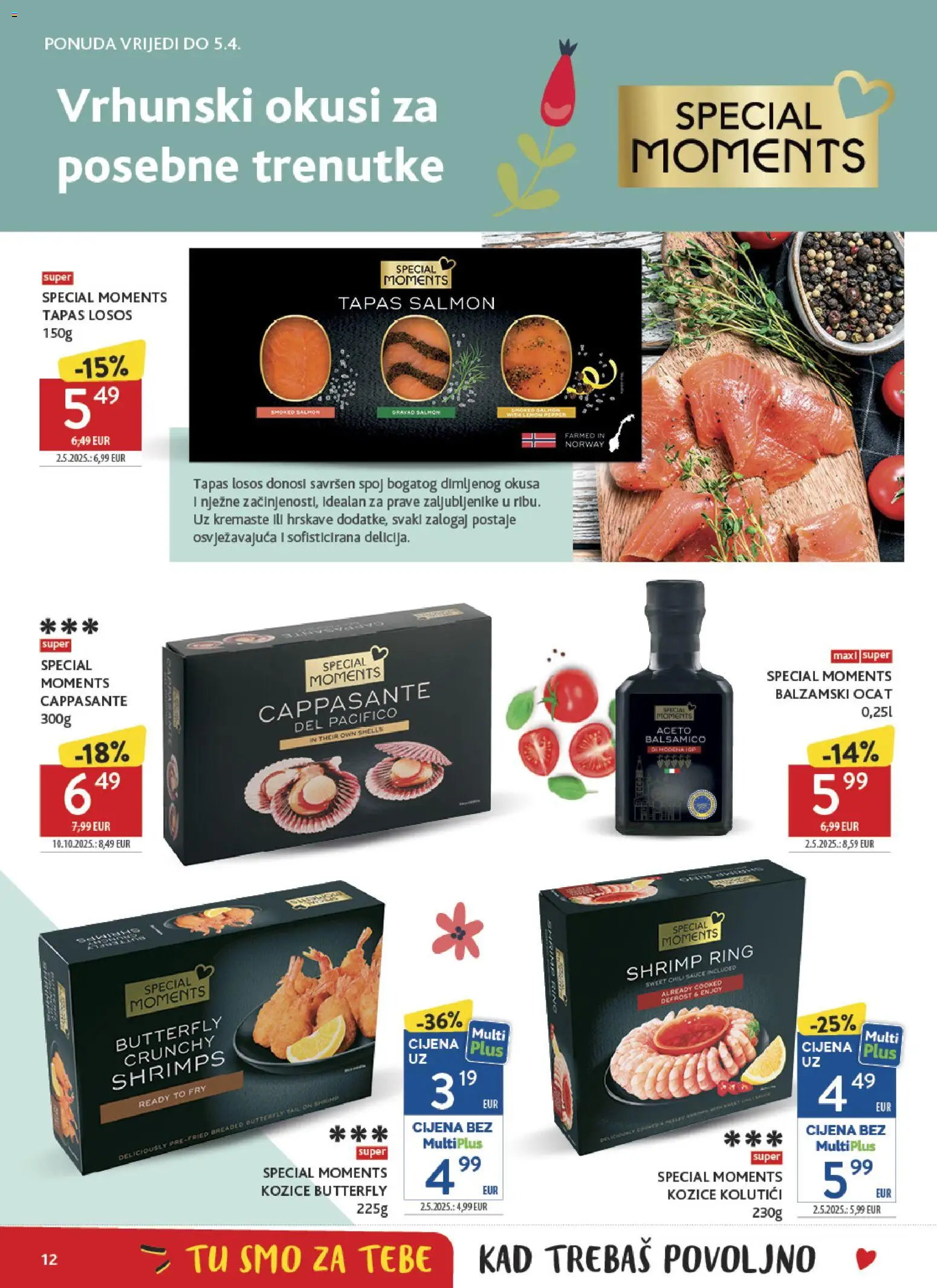 Konzum katalog | vrijedi od 11.03.2026 | Stranica: 12 | Proizvodi: Ocat, Losos, Balsamico, Kozice