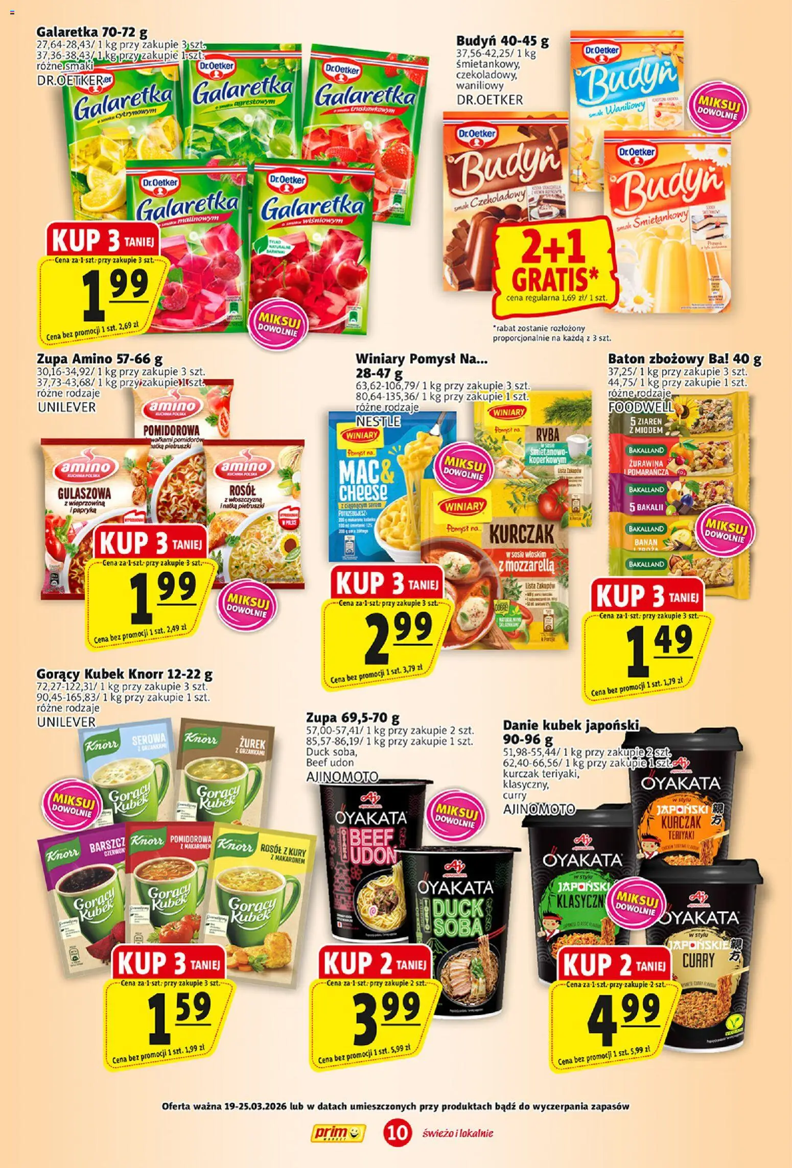 Prim Market gazetka od 19.03.2026 | Strona: 10 | Produkty: Barszcz, Żurawina, Zupa, Mozzarella