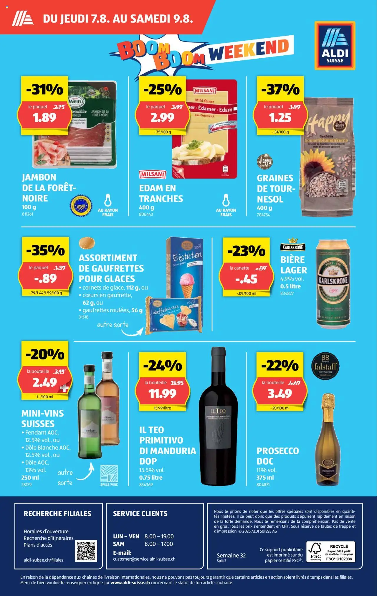 Aldi Prospectus ab 07.08.2025 | Seite: 32 | Produkte: Edamer, Wein