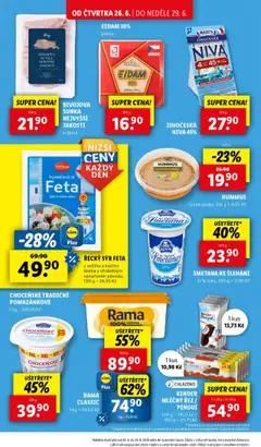 Lidl leták od 26.06.2025 | Strana: 18 | Produkty: Hummus, Šunka, Smetana, Milbona