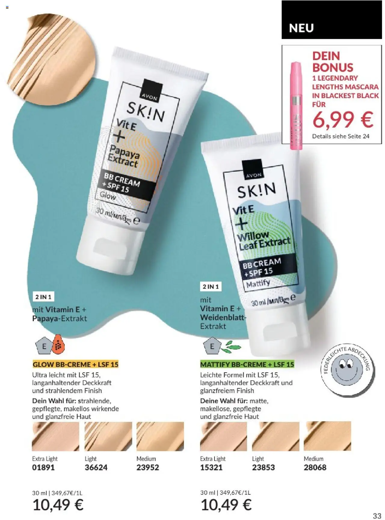 AVON Katalog August 2025 - gültig ab dem 01.08.2025 | Seite: 35 | Produkte: BB Cream, Finish, Mascara