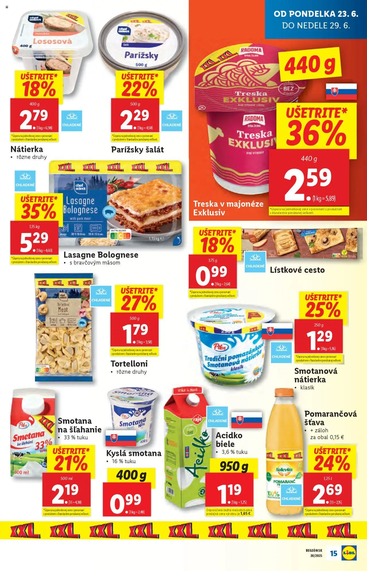 Lidl leták │ platný od 23.06.2025 | Strana: 21 | Produkty: Stan, Šalát, Treska, Lasagne
