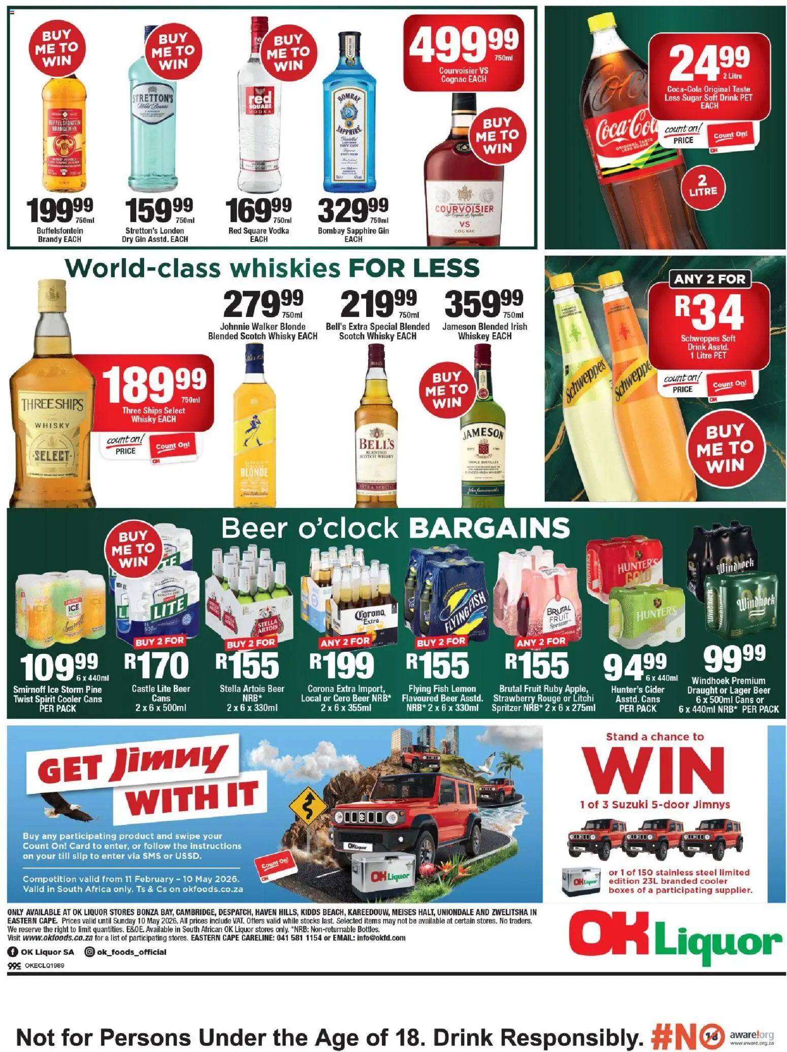 New OK Foods catalogue – valid from 24.04.2026 | Page: 2 | Products: Brandy, Cider, Whiskey, Fruit