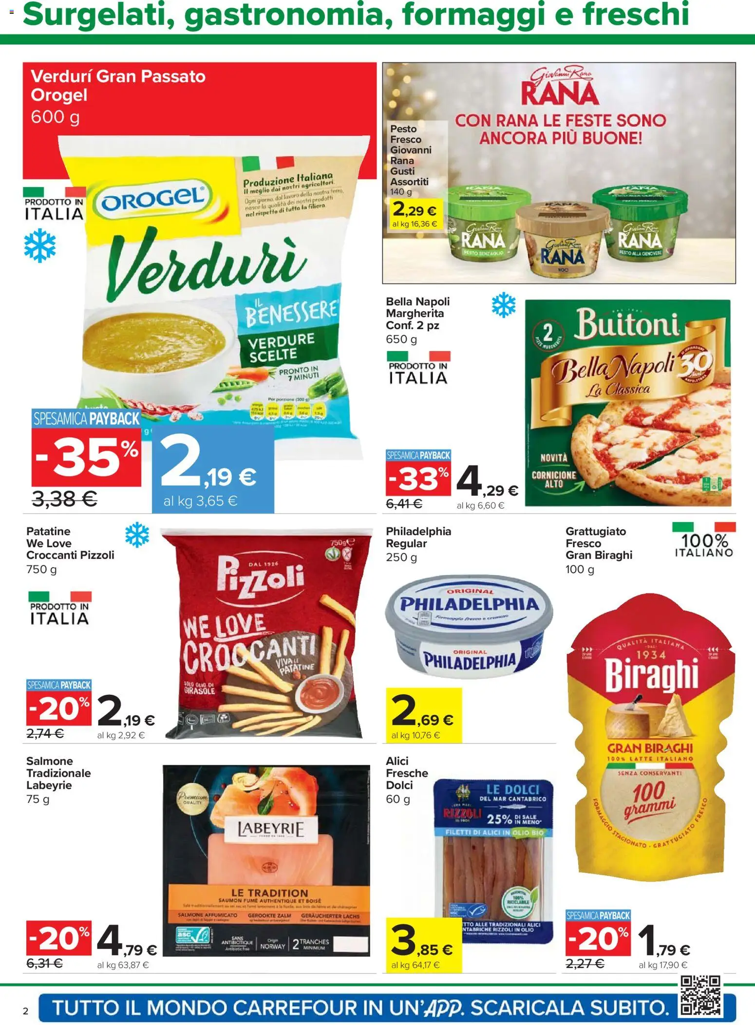 Volantino Carrefour del 27.12.2025 | Pagina: 2 | Prodotti: Salmone affumicato, Salmone, Latte, Olio