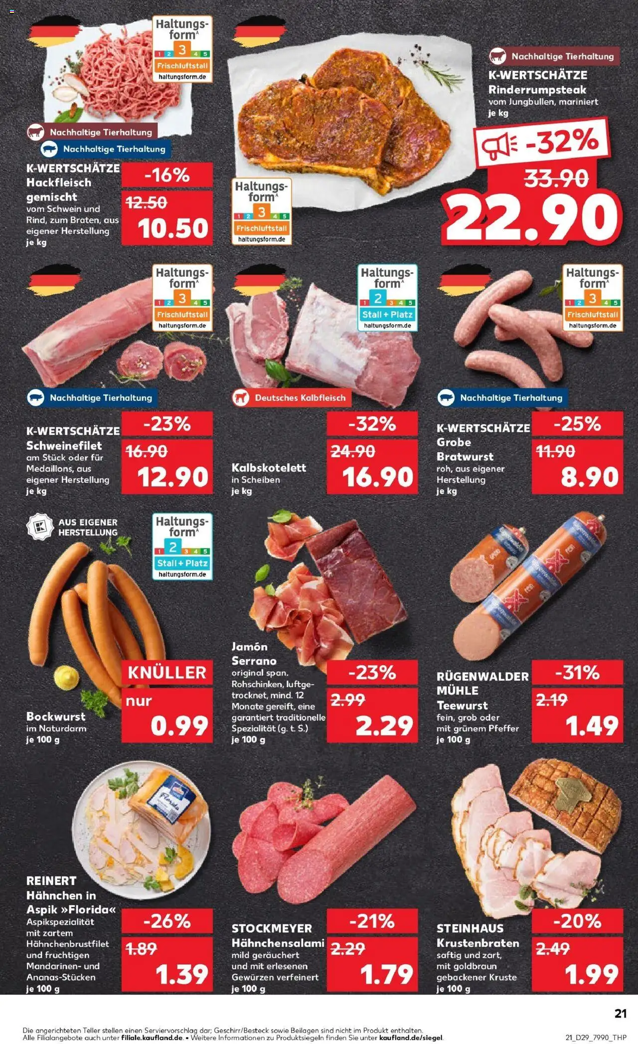 Kaufland prospekt Mayen	 - gültig ab dem 21.07.2025 | Seite: 34 | Produkte: Bockwurst, Bratwurst, Schweinefilet, Pfeffer