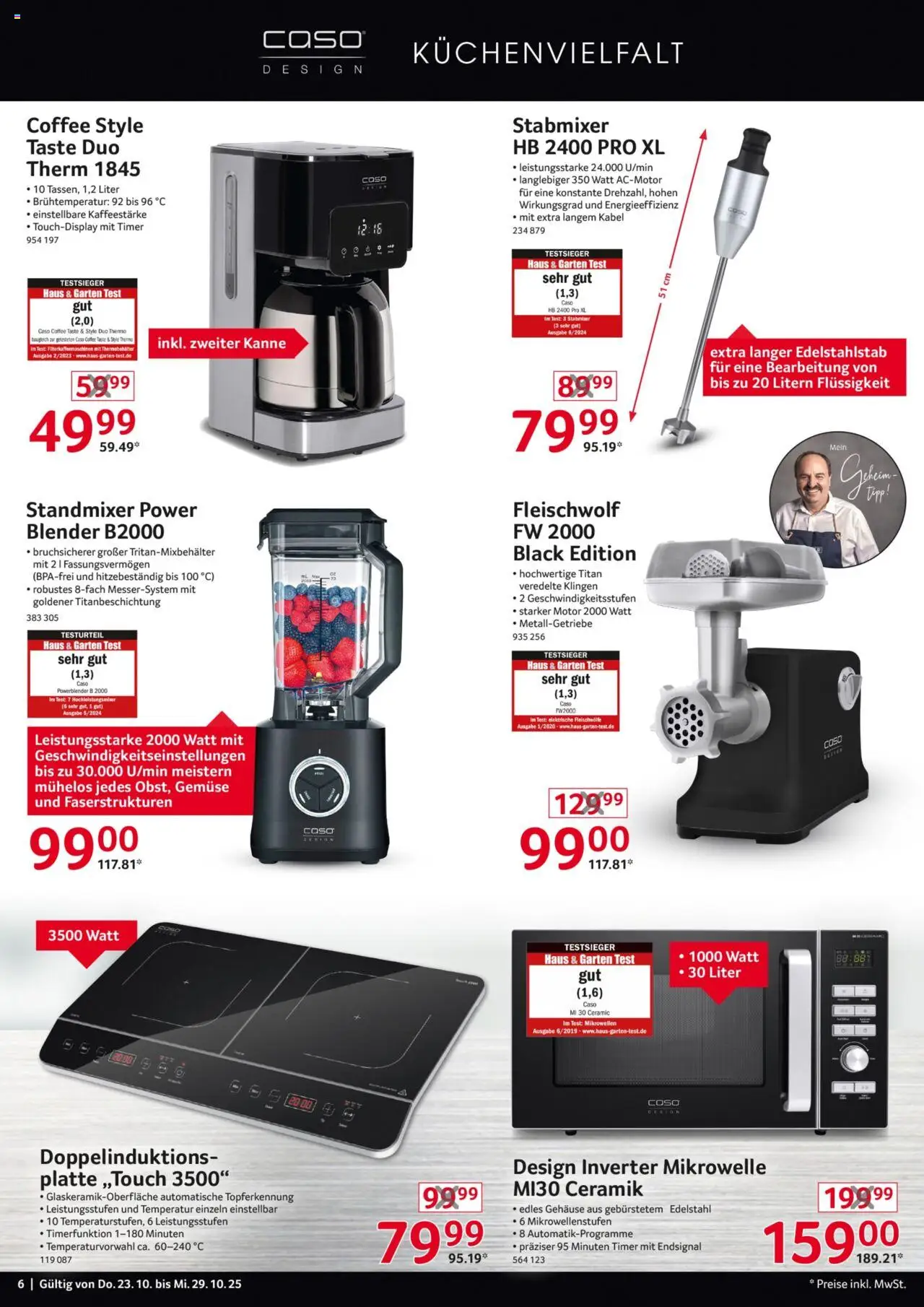 Selgros  Non Food – gültig ab 23.10.2025 | Seite: 6 | Produkte: Kabel, Mikrowelle, Gemüse, Stabmixer