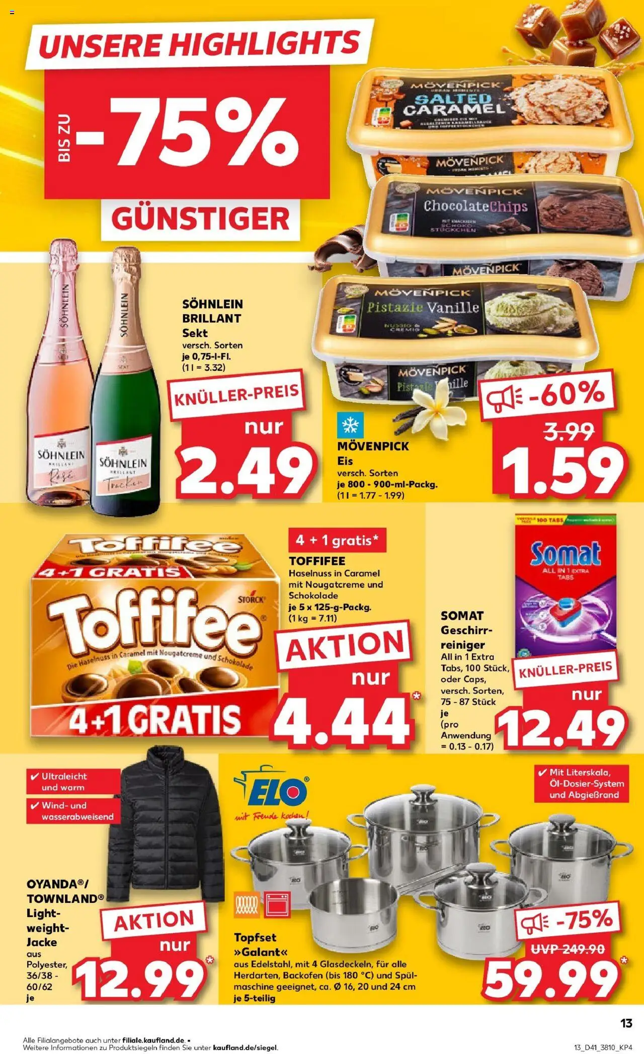 Kaufland prospekt Königs Wusterhausen	 – gültig ab 09.10.2025 | Seite: 13 | Produkte: Schokolade, Movenpick eis, Toffifee, Eis
