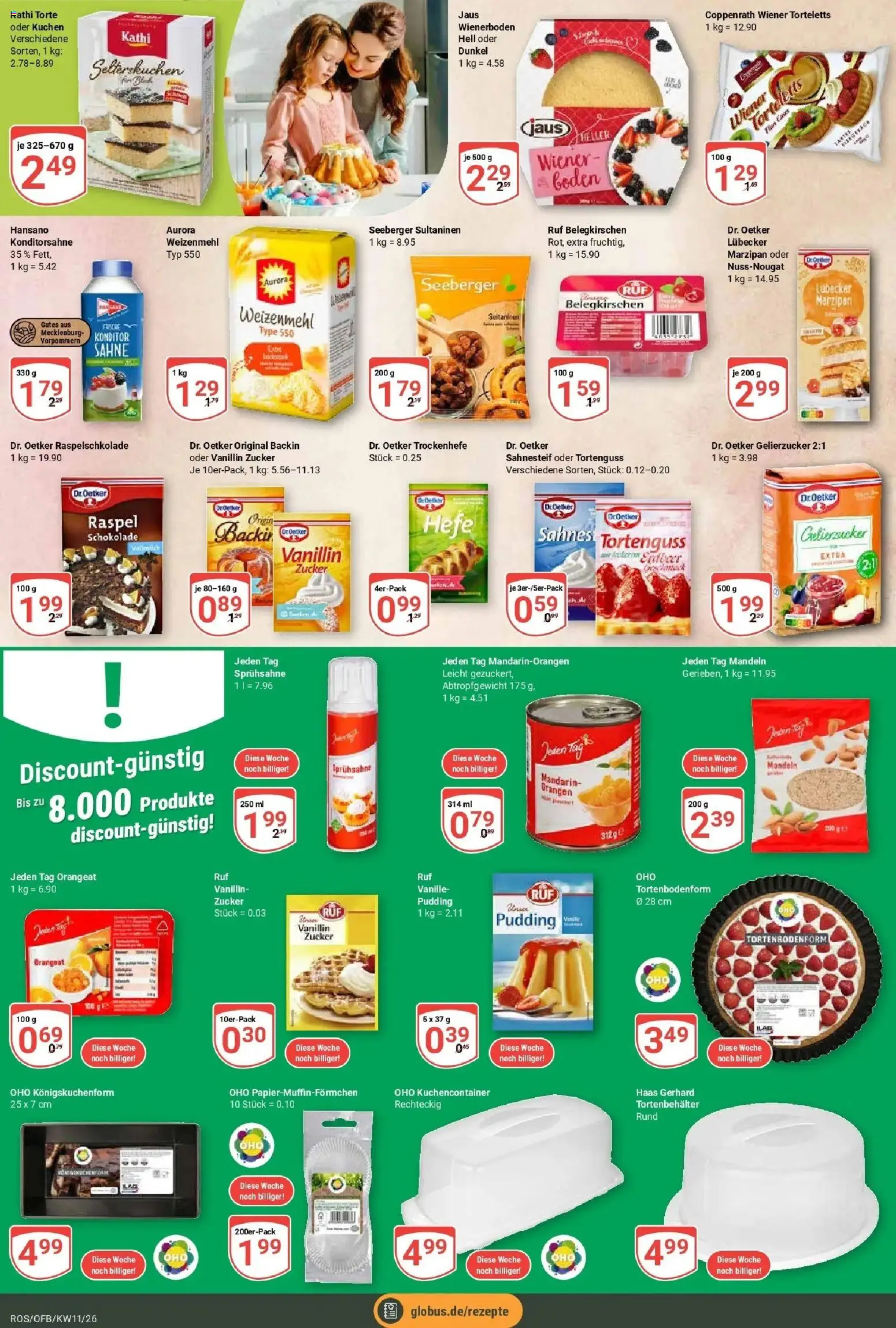 Globus prospekt Lambrechtshagen	 – gültig ab 09.03.2026 | Seite: 17 | Produkte: Mandeln, Pudding, Zucker, Kuchen
