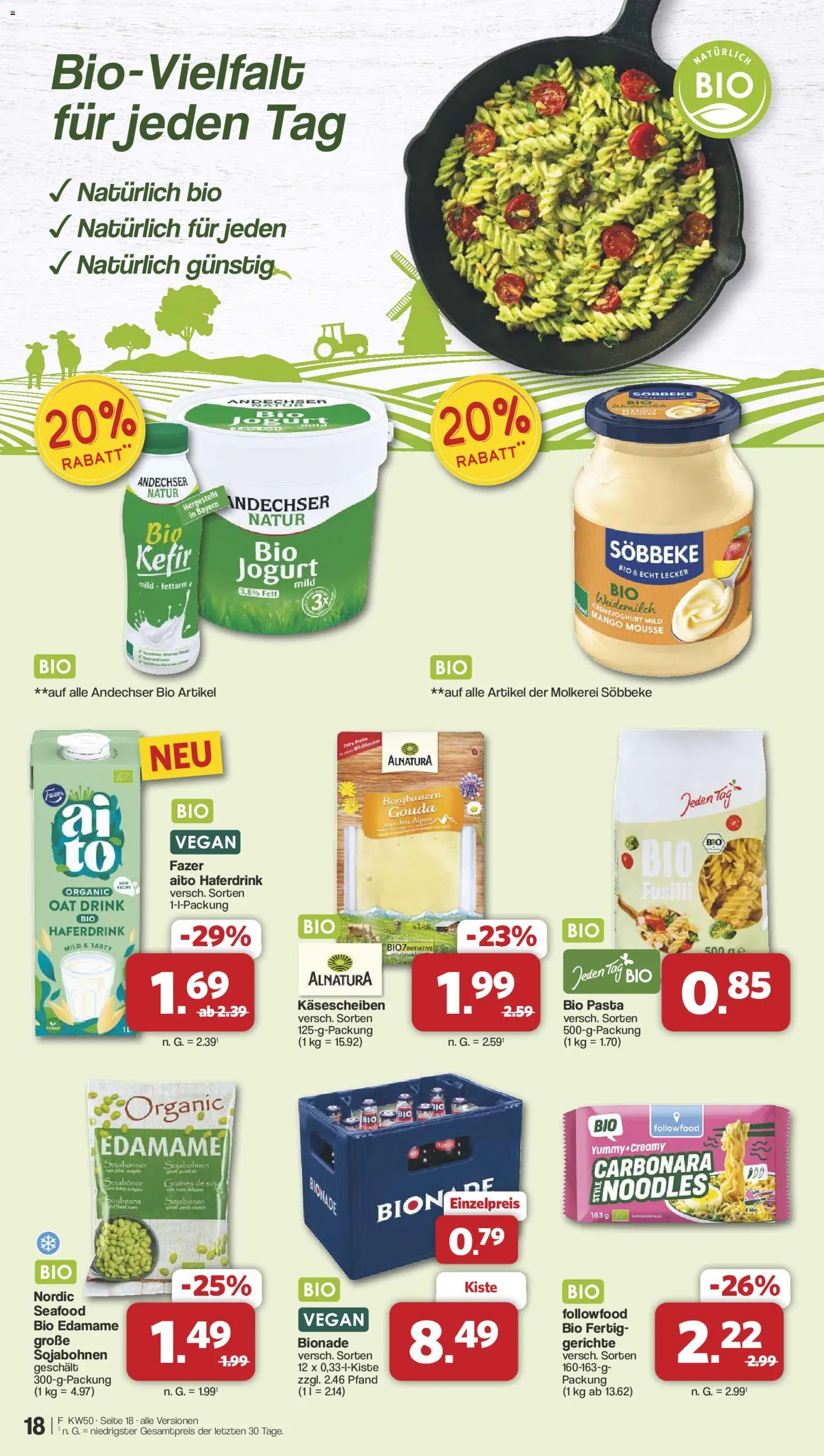 Famila Nordwest Prospekt 	 – gültig ab 08.12.2025 | Seite: 19 | Produkte: Kefir, Gouda, Bionade, Pasta
