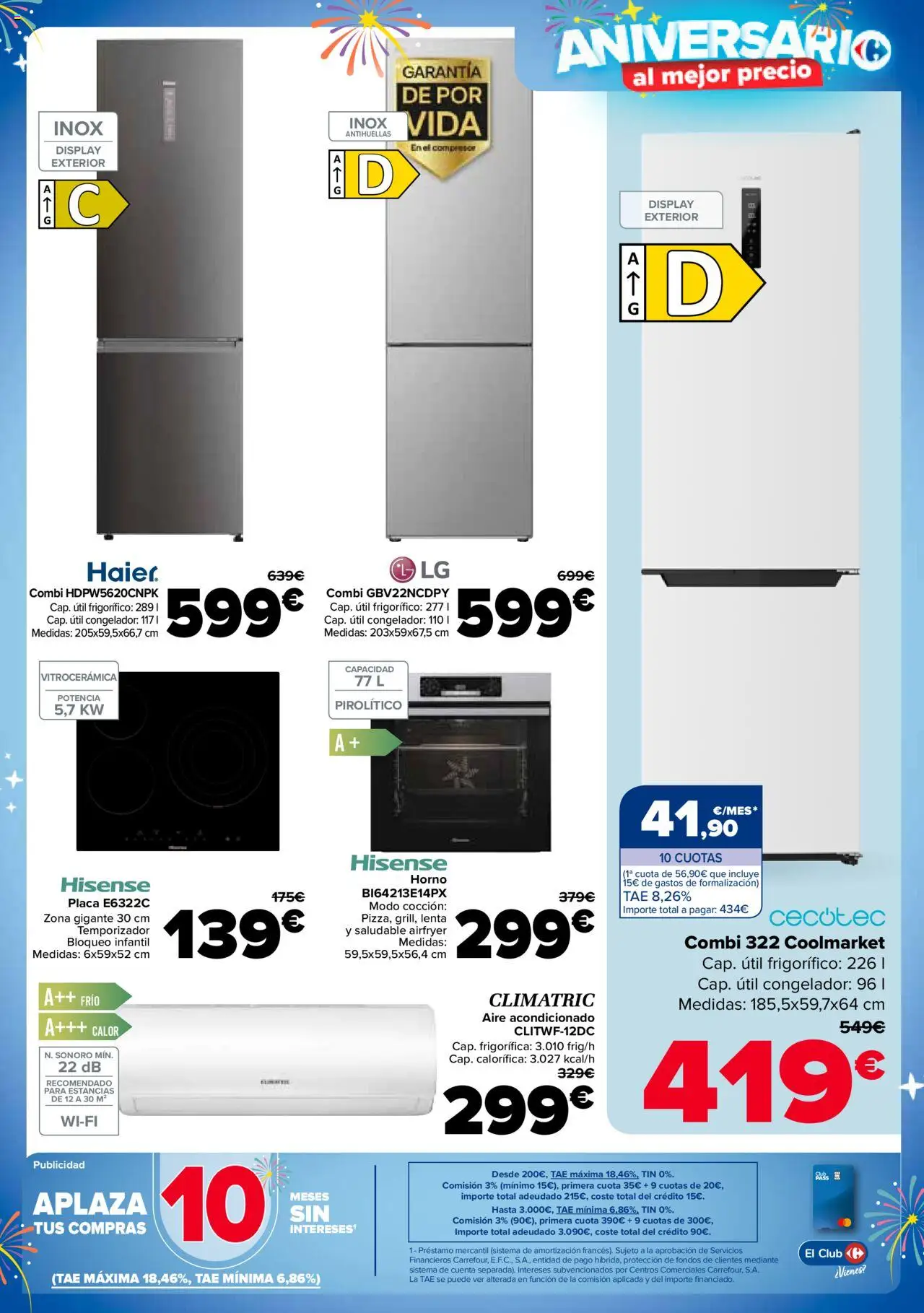 Carrefour folleto │ válido desde el 25.09.2025 | Página: 73 | Productos: Congelador, Horno, Combi, Aire acondicionado
