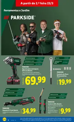 Pré-visualização Lidl Novidades válido de 23.03.2026 | Página: 2 | Produtos: Ferramentas, Chave dinamométrica, Bateria, Gancho