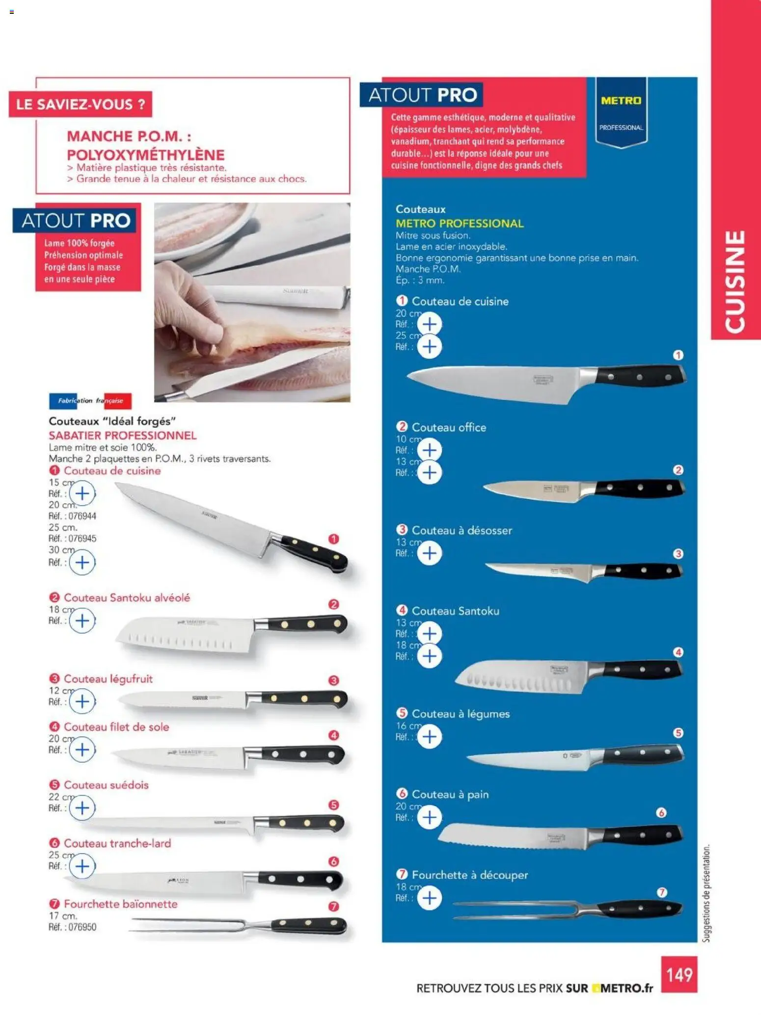 {H1} | Page: 149 | Produits: Couteau, Prise, Pain