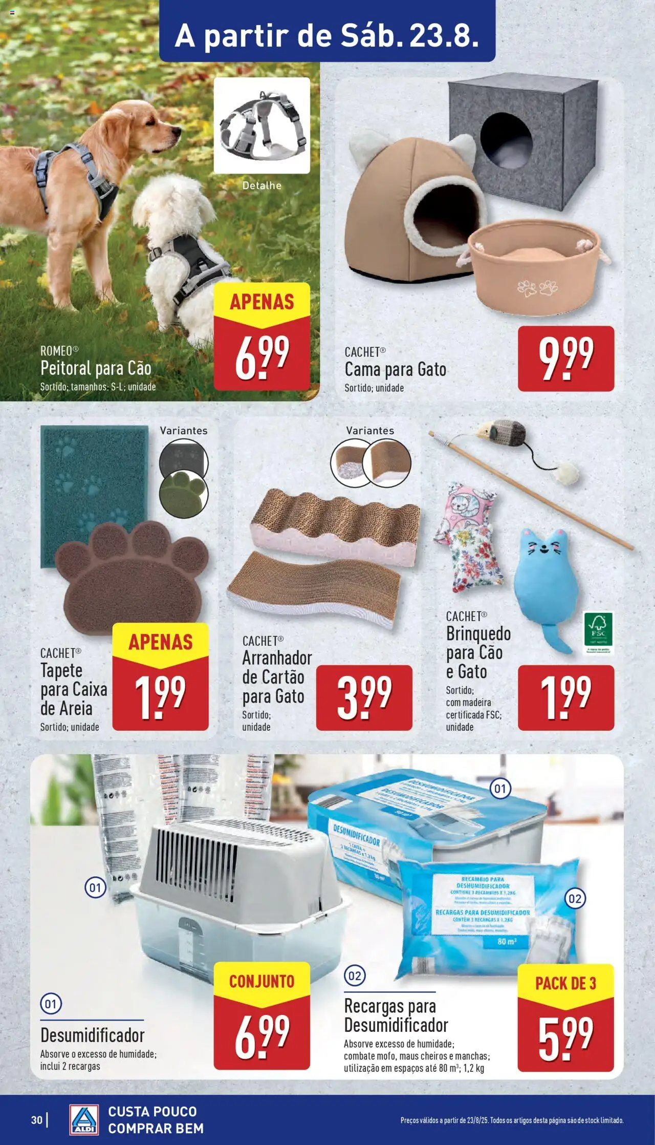 Aldi folheto │ válido de 18.08.2025 | Página: 30 | Produtos: Areia, Cama, Tapete, Desumidificador