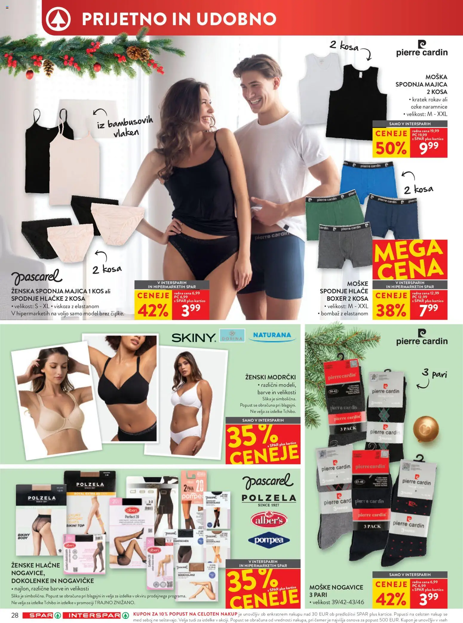 Novi Spar katalog ponudbe – veljaven od 12.11.2025 | Stran: 34 | Izdelki: Kos, Majica, Spodnje hlace, Nogavice