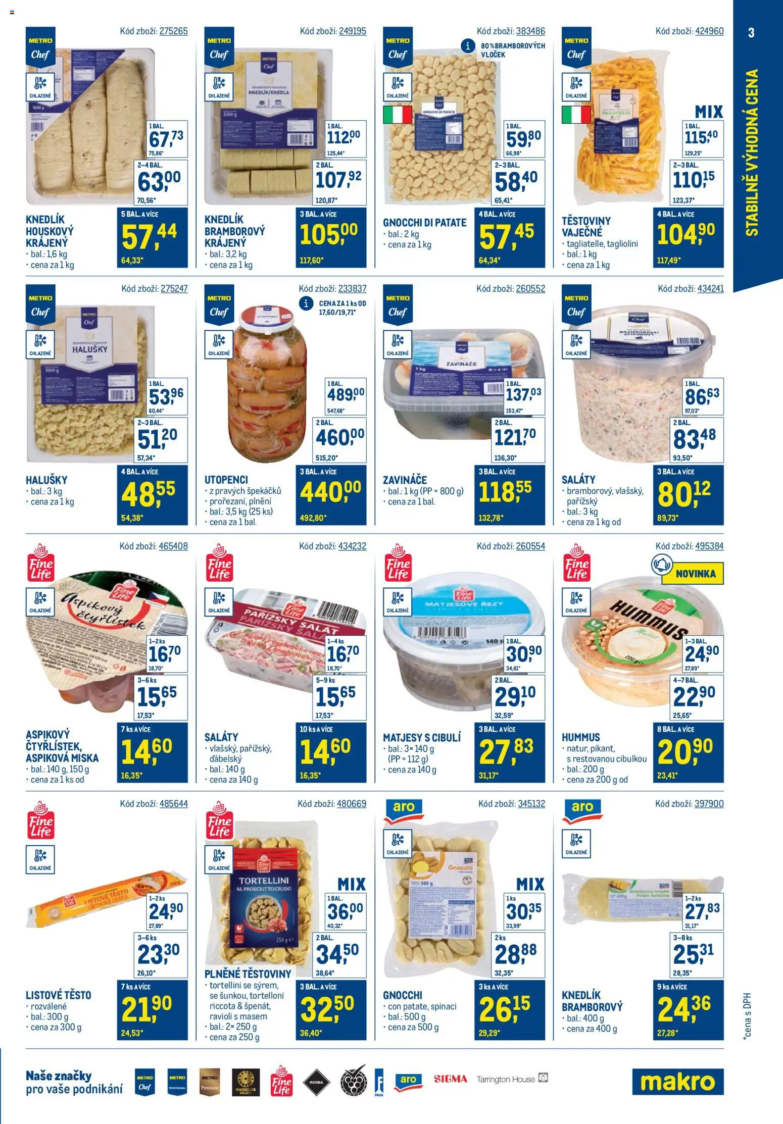 Makro leták - Stabilně výhodná cena od 19.11.2025 | Strana: 3 | Produkty: Šála, Utopenci, Miska, Crudo