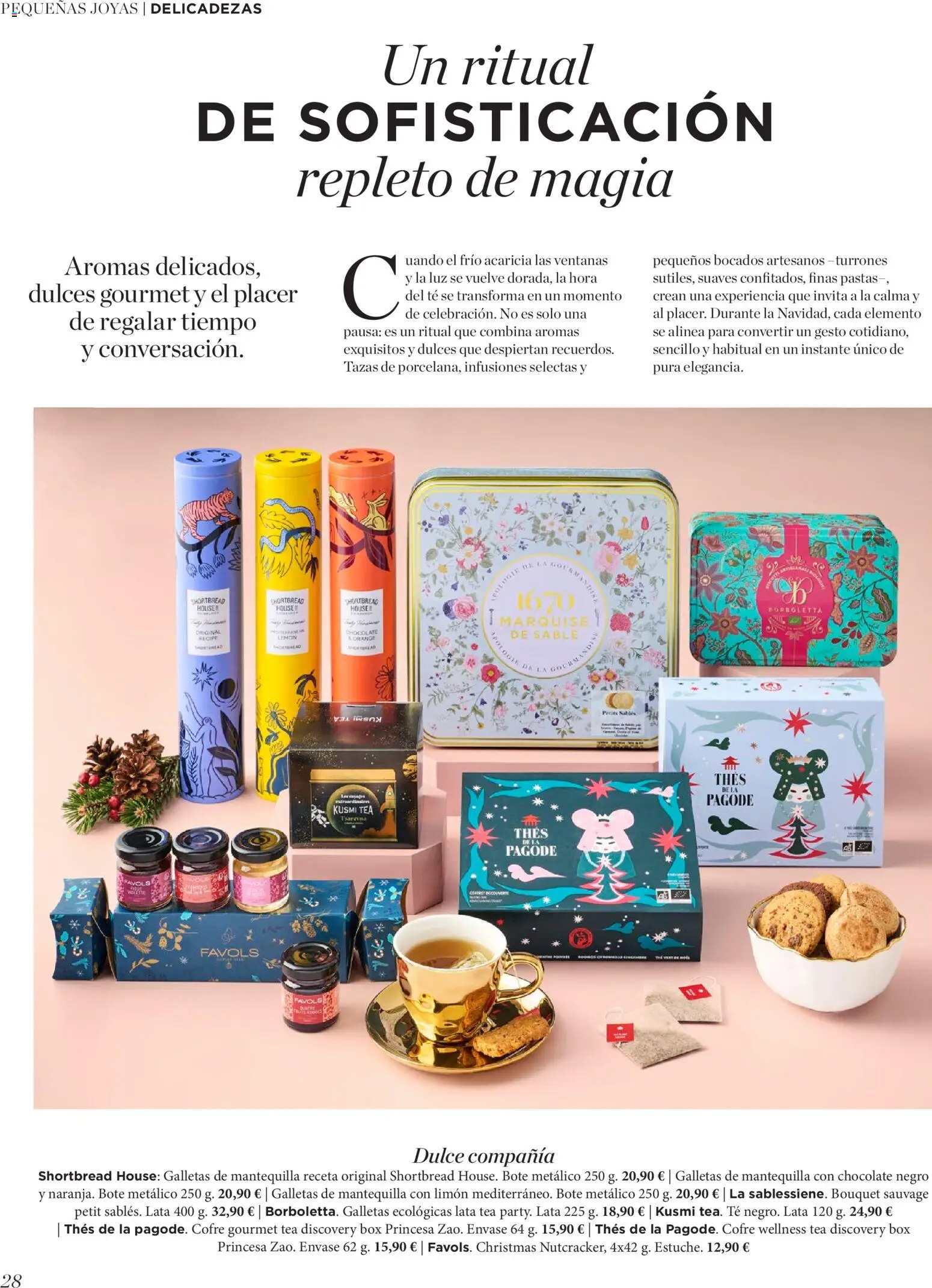 El Corte Inglés ofertas │ válido desde el 19.11.2025 | Página: 28 | Productos: Chocolate, Té, Galletas, Συσκευή ροής