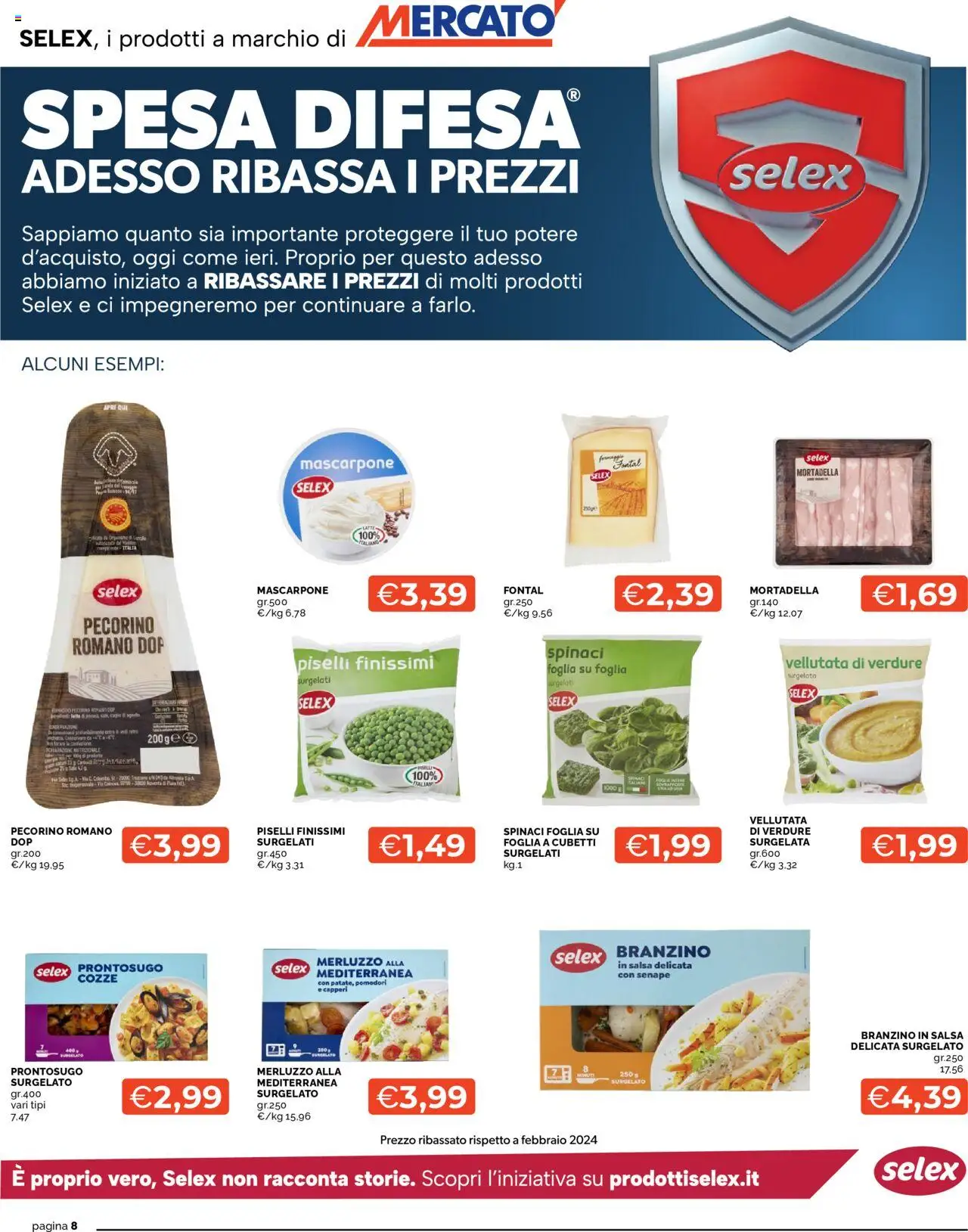 Volantino Mercatò del 13.10.2025 | Pagina: 8 | Prodotti: Merluzzo, Cozze, Piselli, Mortadella