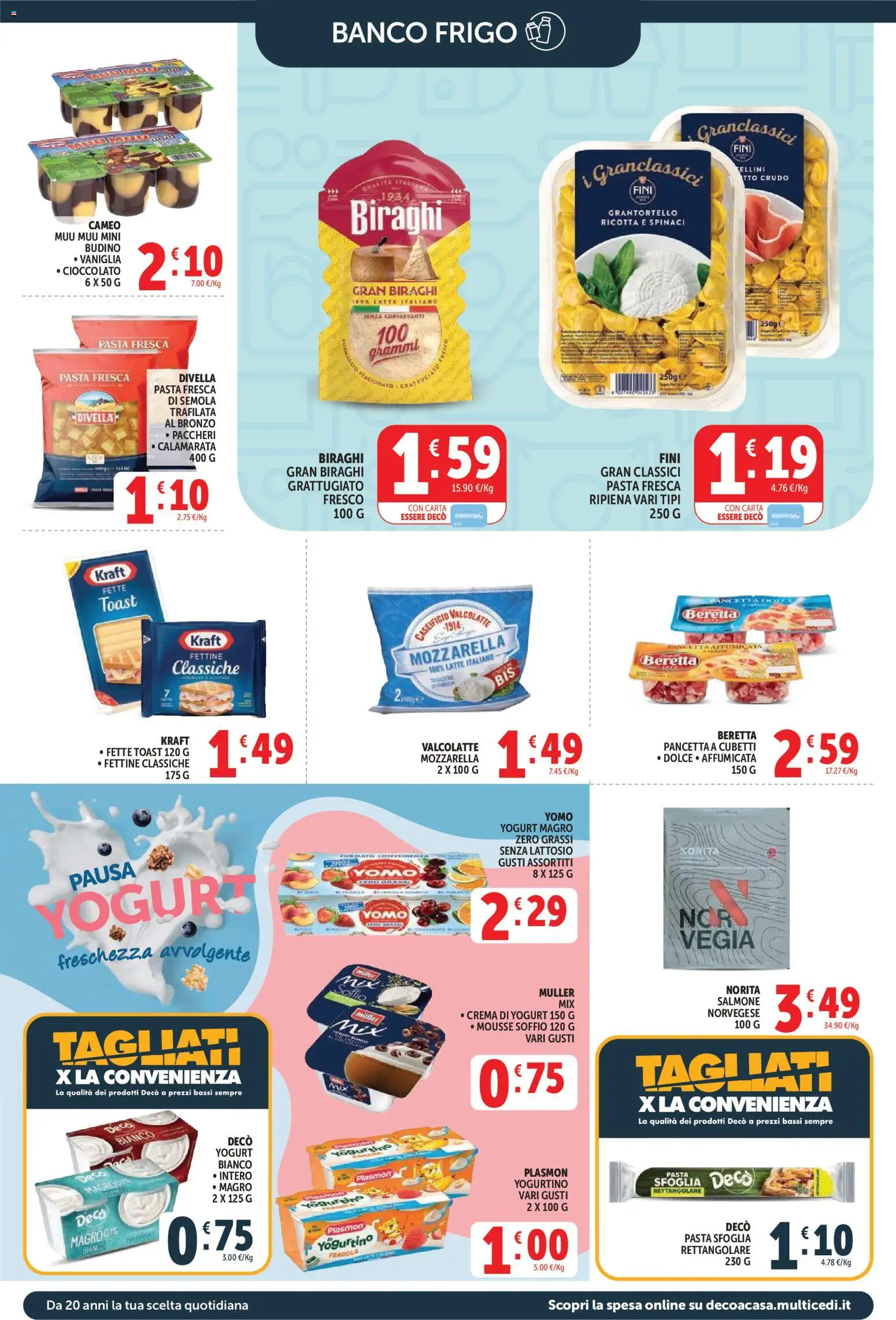 Volantino Decò del 09.04.2026 | Pagina: 6 | Prodotti: Yogurt, Pasta sfoglia, Spinaci, Budino
