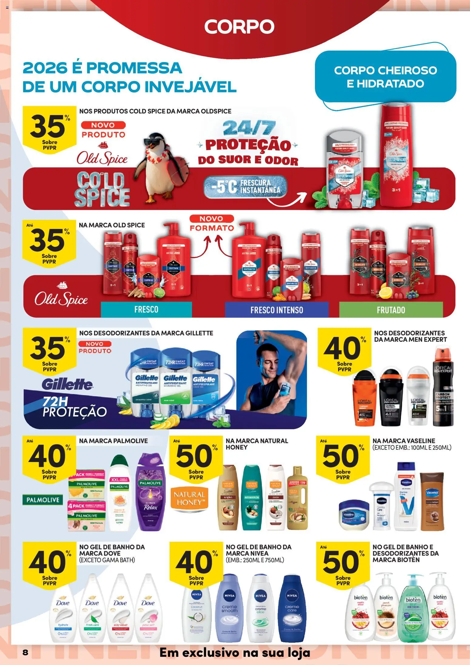 Continente - Beleza │ válido de 20.01.2026 | Página: 8 | Produtos: Perfume, Gel de banho, Banho, Creme