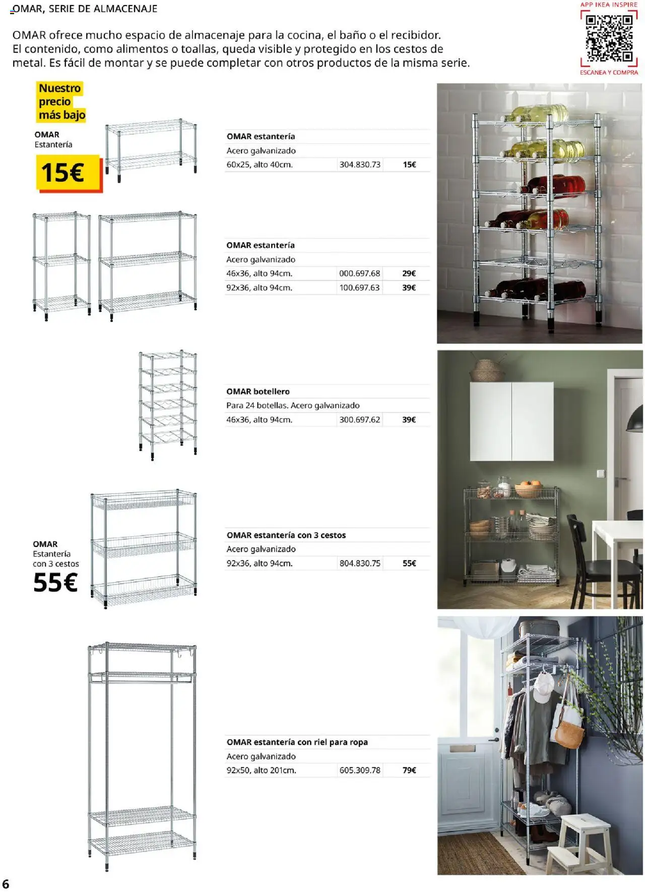 Catálogo IKEA Almacenaje secundario │ válido desde el 04.02.2025 | Página: 6 | Productos: Ropa, Almacenaje, Baño