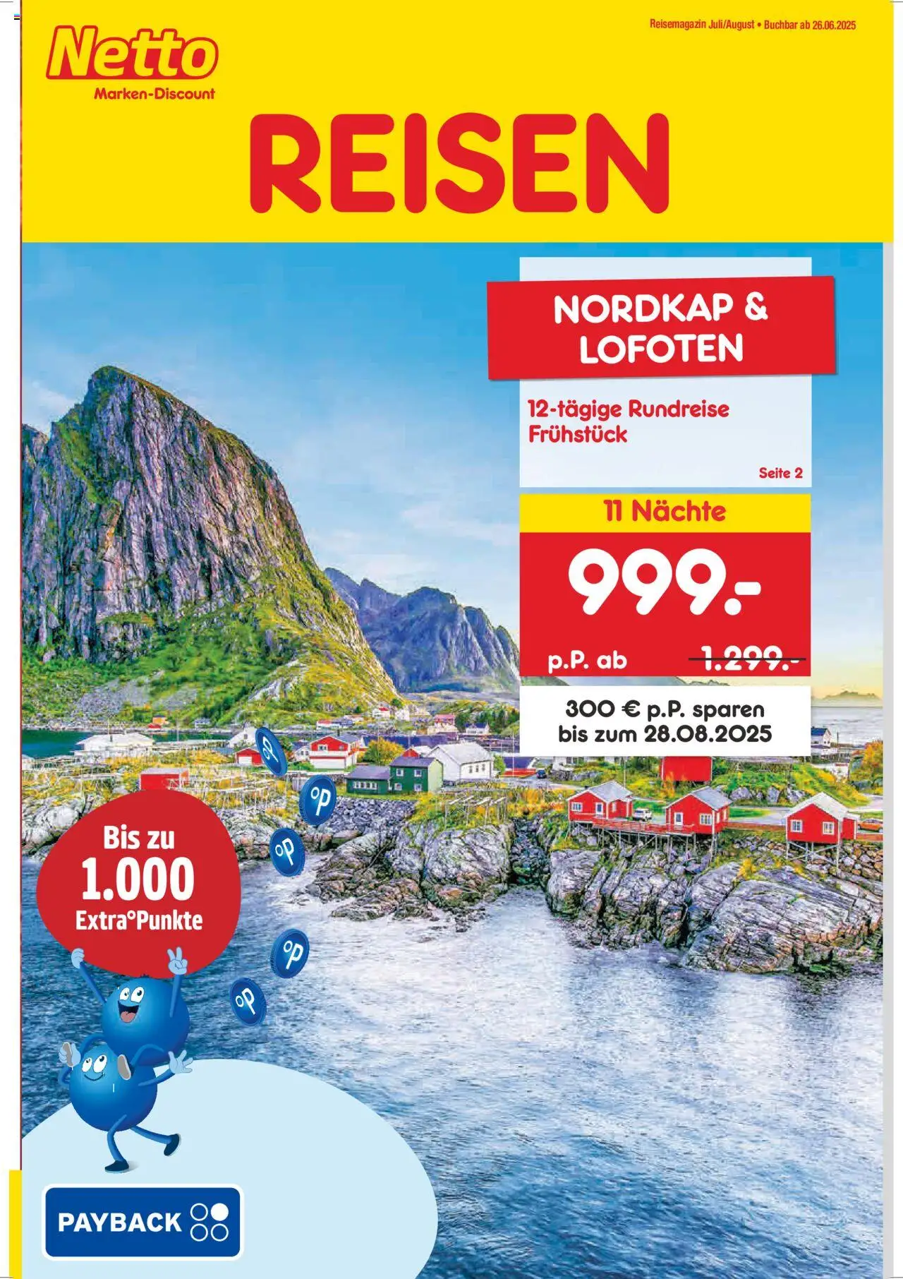 Netto Reisen Prospekt 	 - gültig ab dem 01.07.2025 | Seite: 1